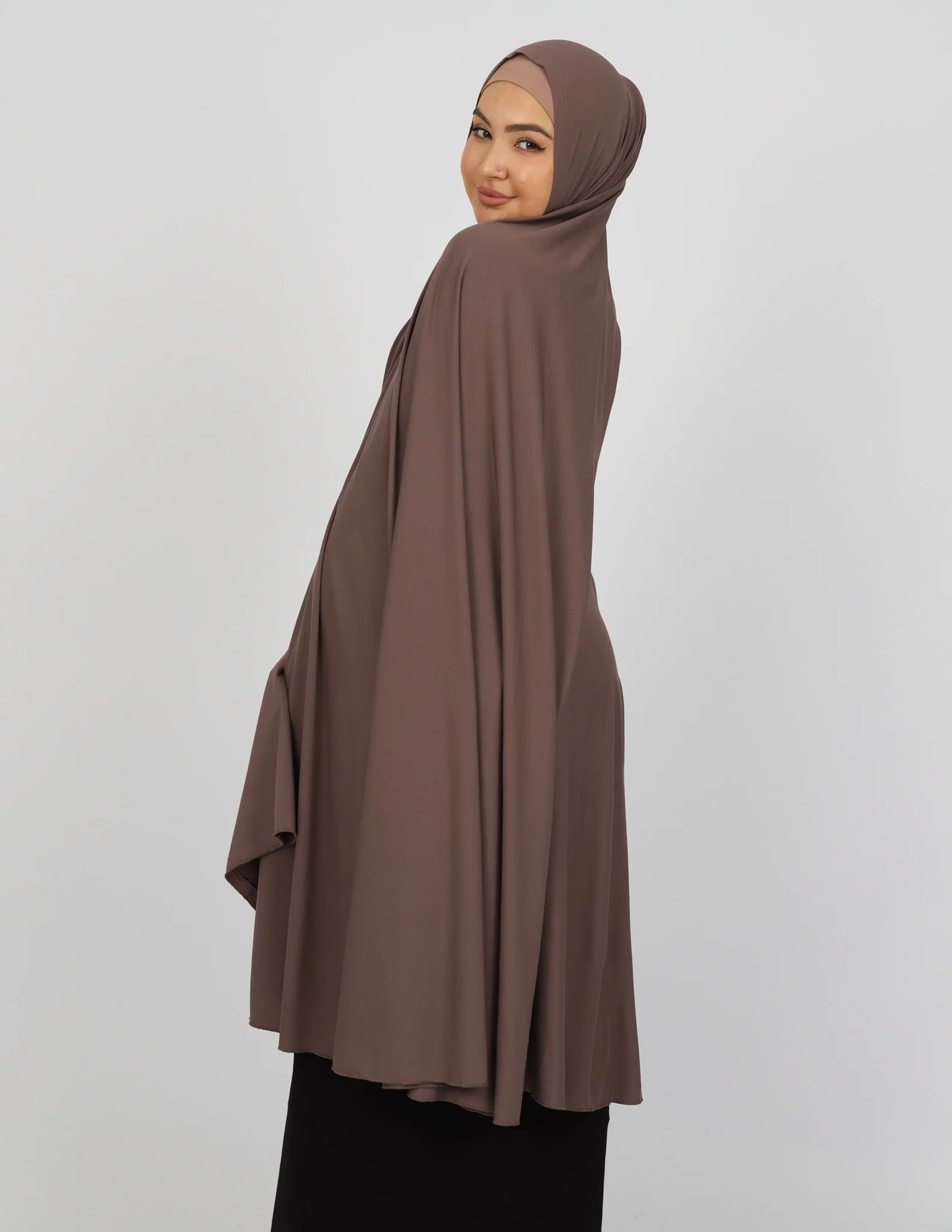 Jilbab No Sleeve Smooth Fit - Shades of Brown - Image 19
