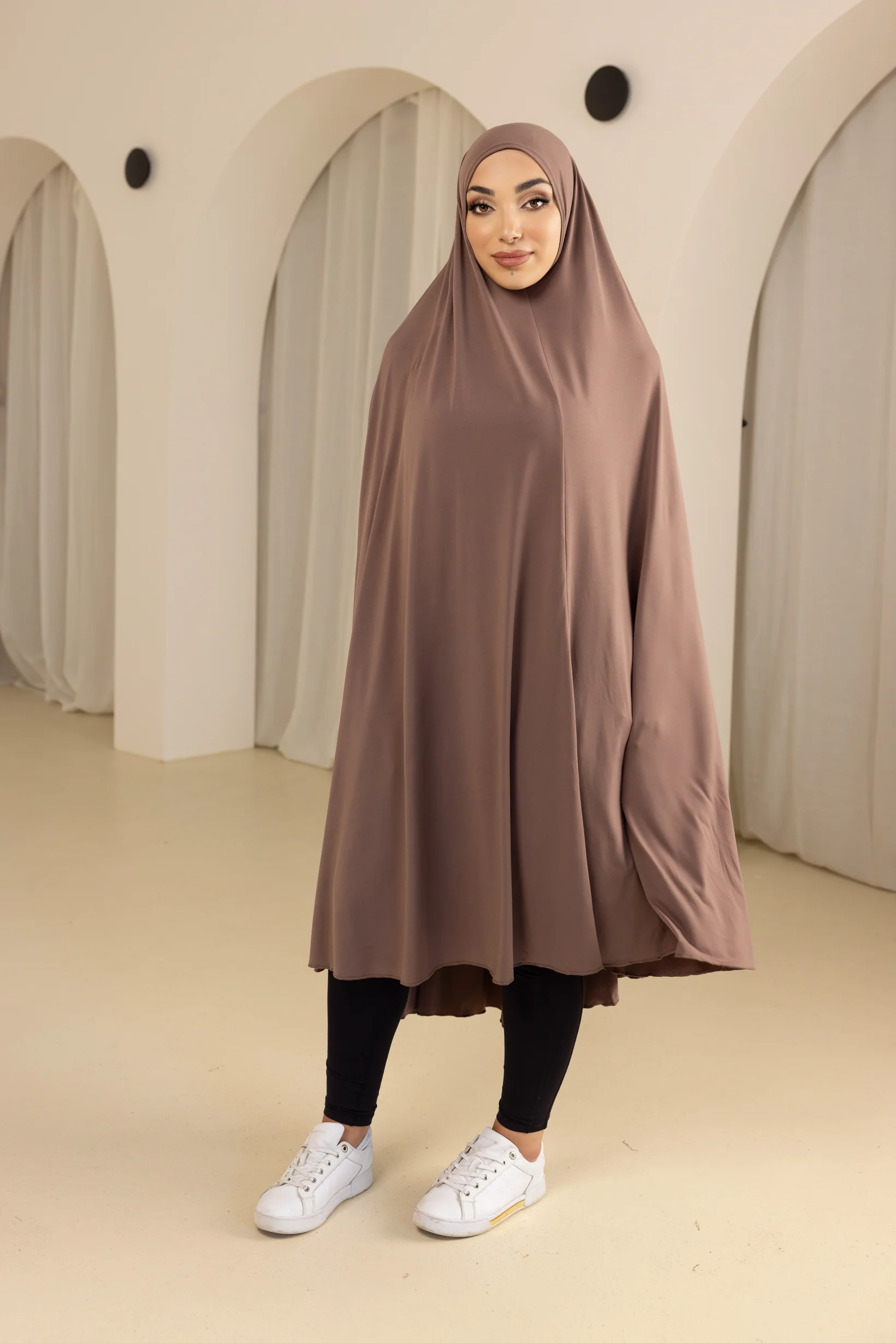 Jilbab No Sleeve Smooth Fit - Shades of Brown - Image 4