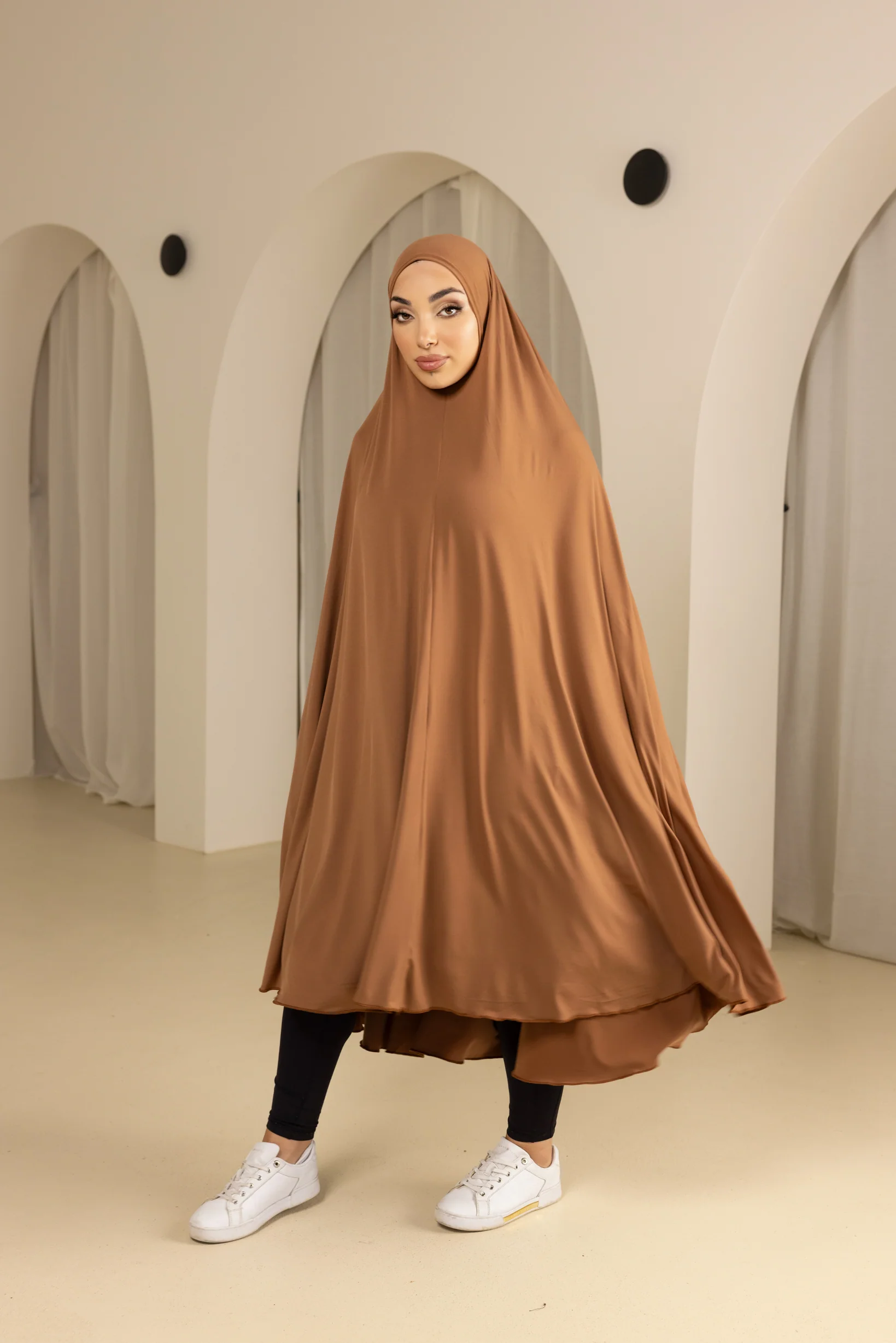 Jilbab No Sleeve Smooth Fit - Shades of Brown - Image 8