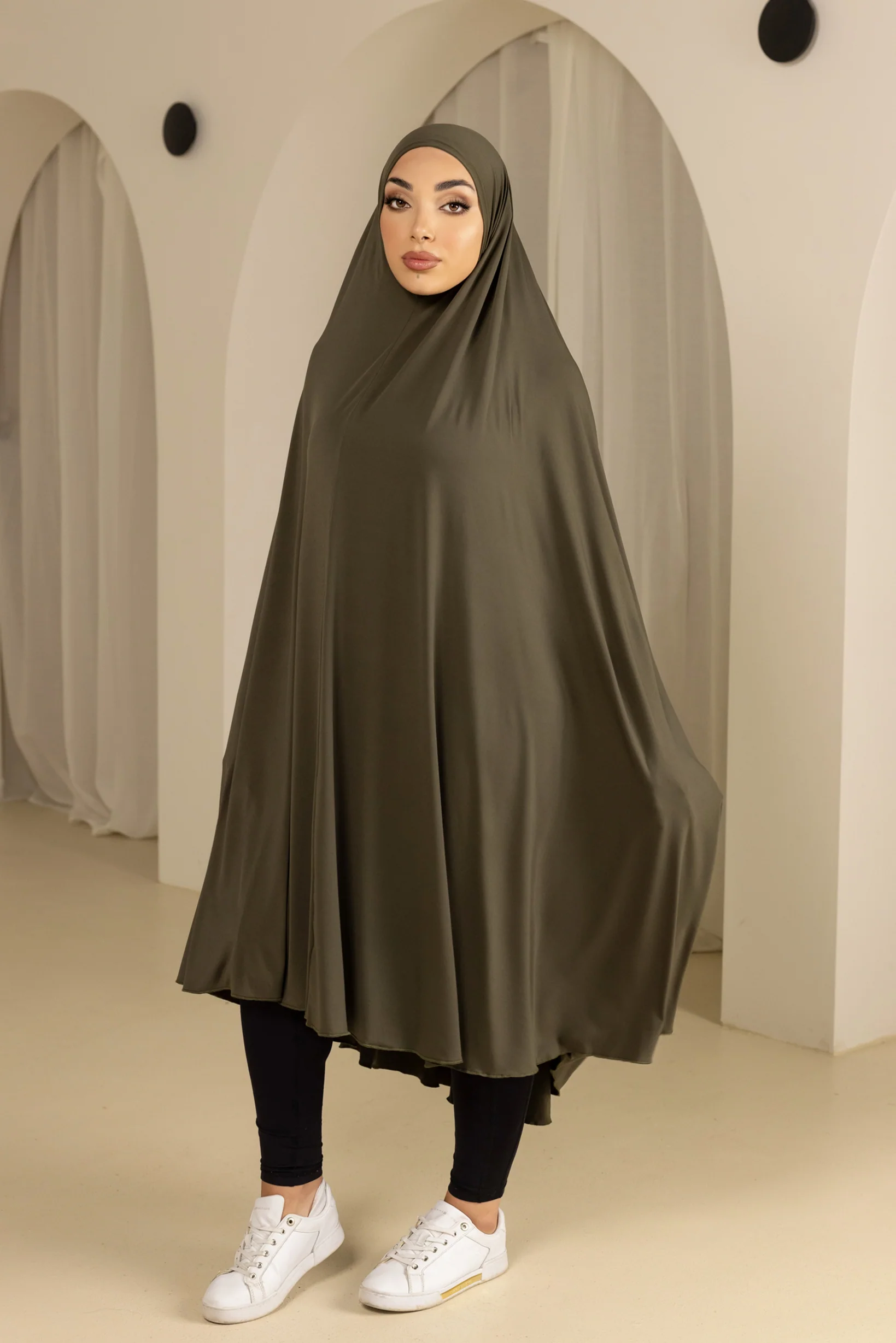 Jilbab No Sleeve Smooth Fit - Shades of Green - Image 7