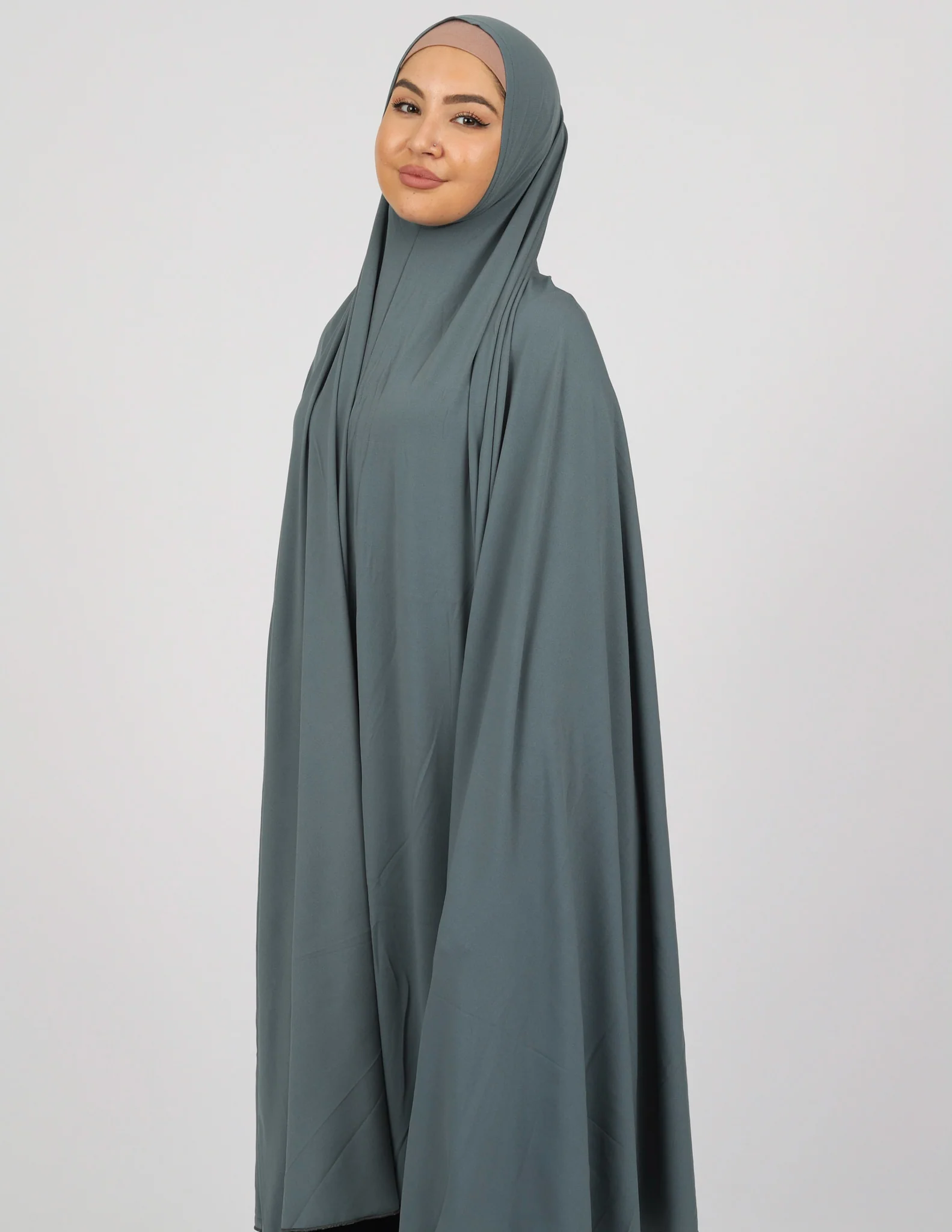 Jilbab No Sleeve Smooth Fit - Shades of Grey - Image 15