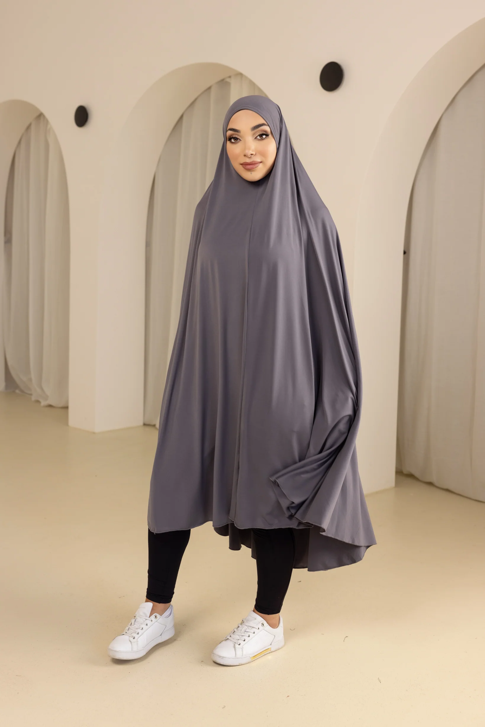 Jilbab No Sleeve Smooth Fit - Shades of Grey - Image 6
