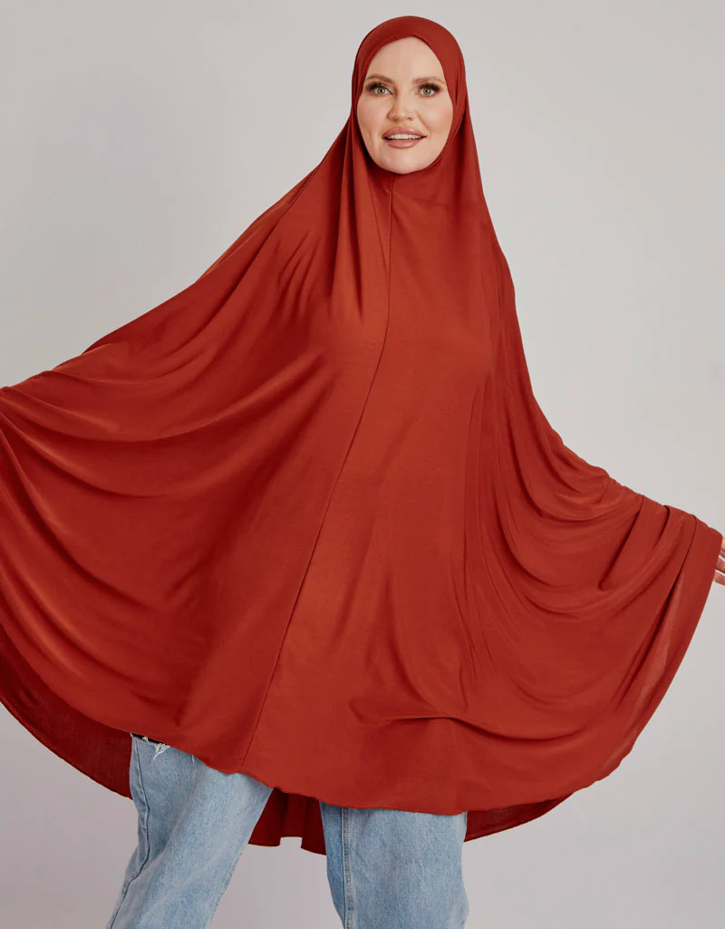 Jilbab No Sleeve Smooth Fit - Shades of Red - Image 7
