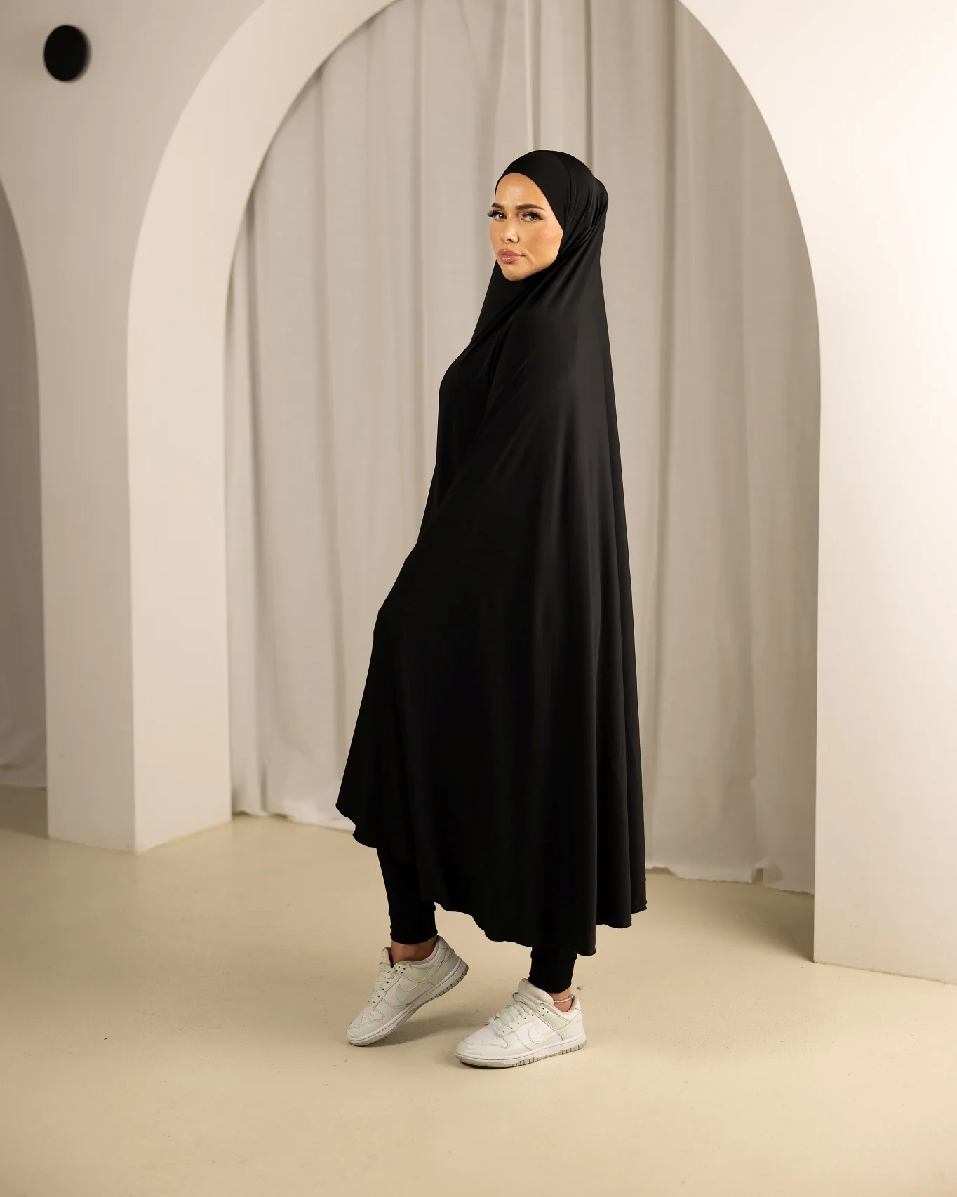 Jilbab No Sleeve Panel Fit - Shades of Black - Image 2