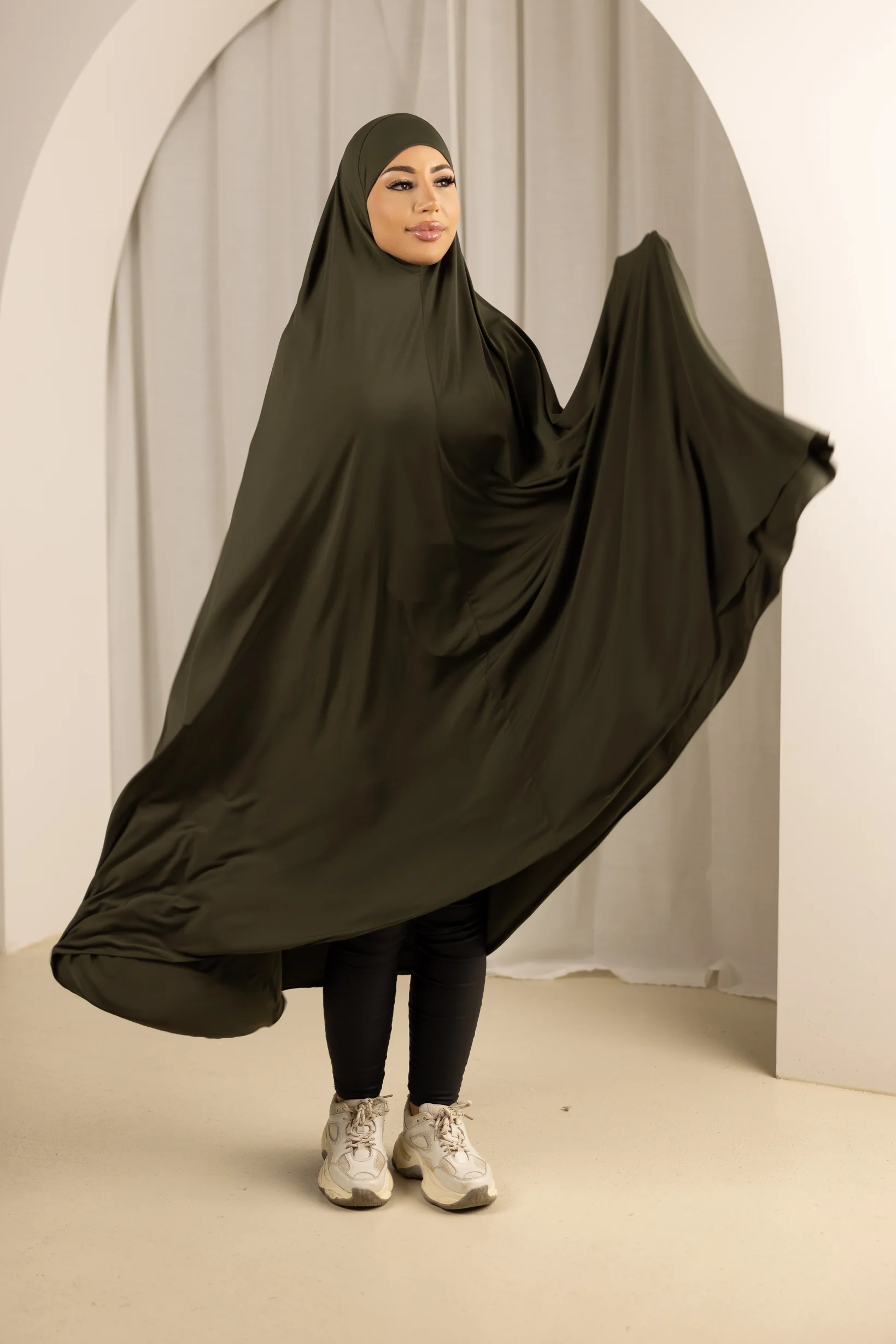 Jilbab No Sleeve Panel Fit - Shades of Green