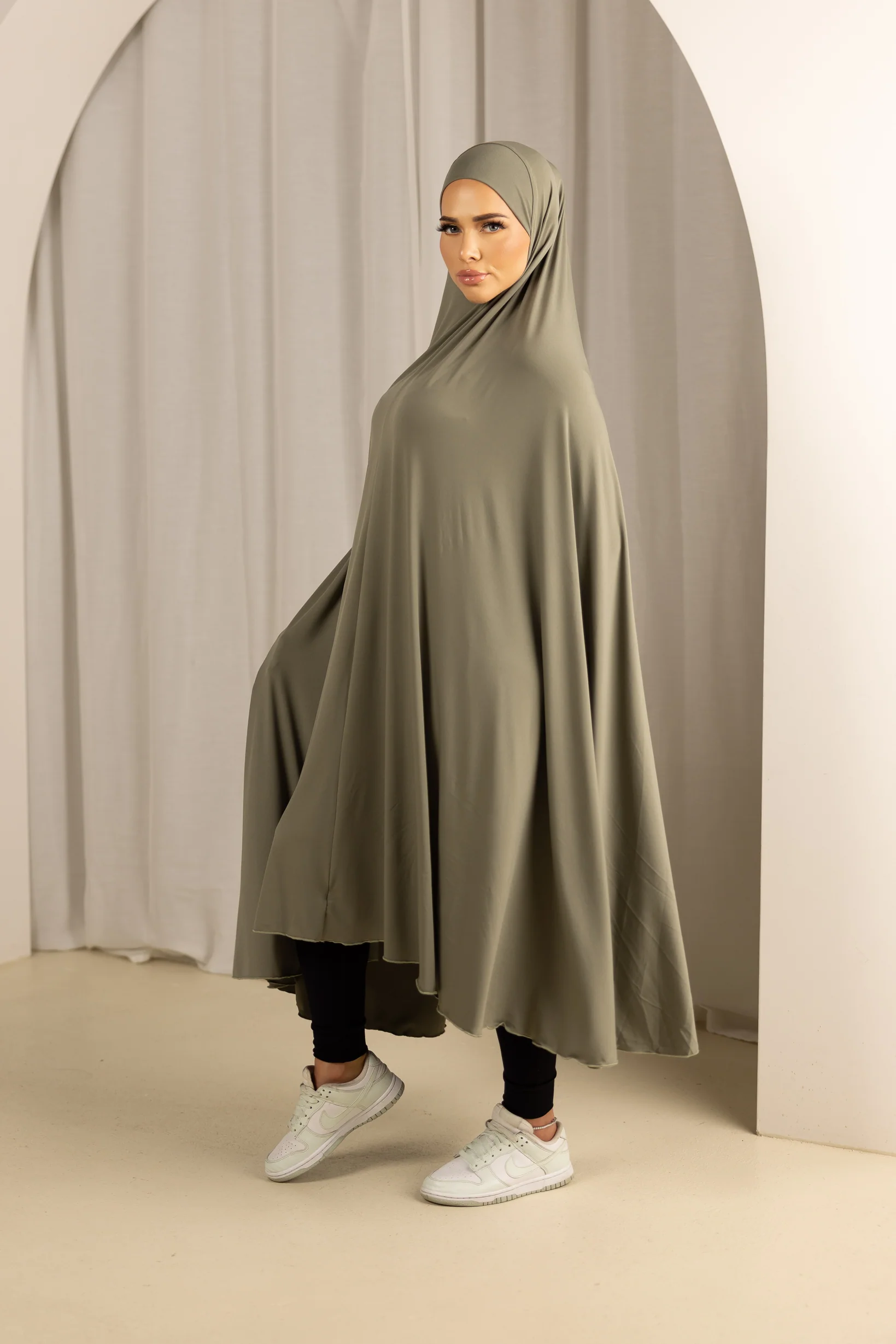 Jilbab No Sleeve Panel Fit - Shades of Green - Image 10