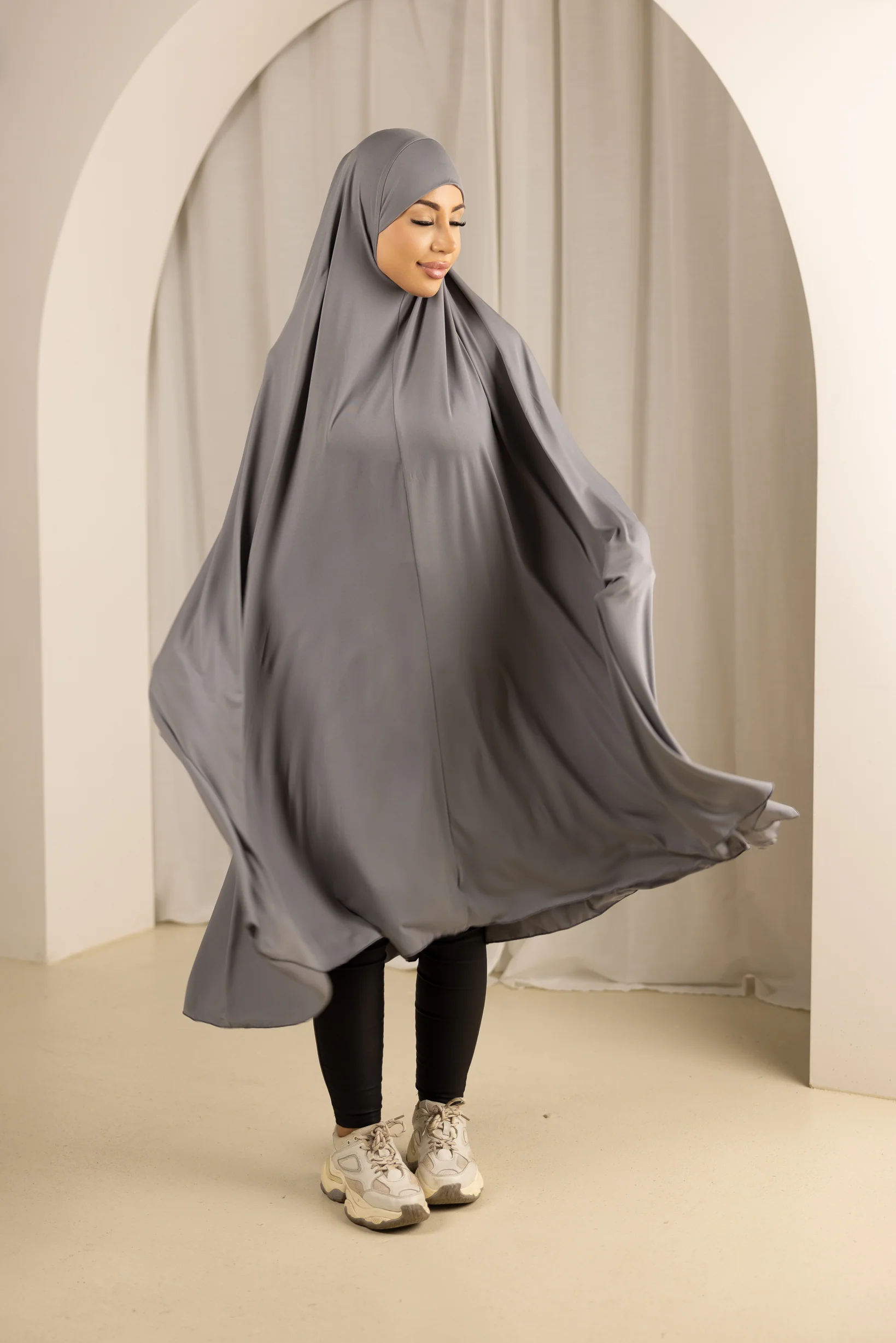 Jilbab No Sleeve Panel Fit - Shades of Grey - Image 5