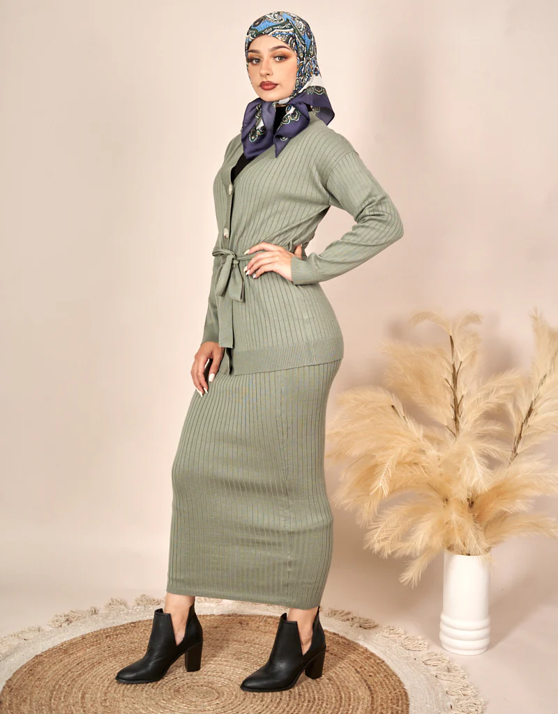 Knit Button Up Wrap Cardi - Image 3