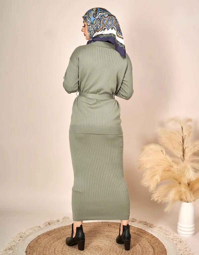 Knit Button Up Wrap Cardi - Image 4