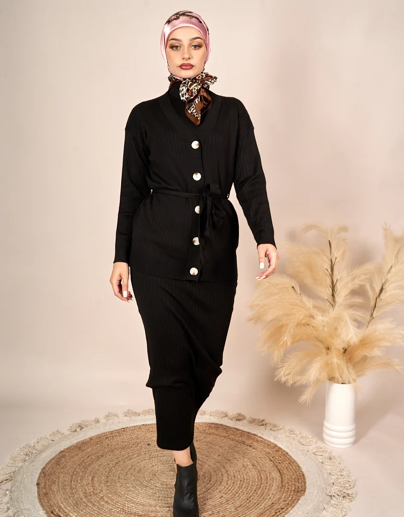 Knit Button Up Wrap Cardi - Image 5