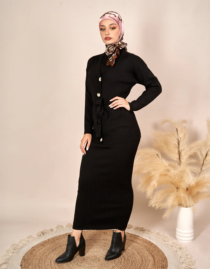Knit Button Up Wrap Cardi - Image 6