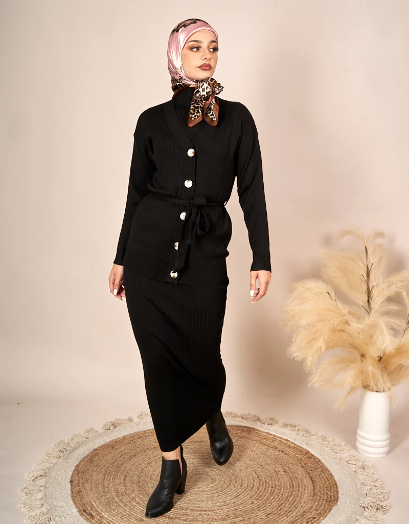 Knit Button Up Wrap Cardi - Image 7