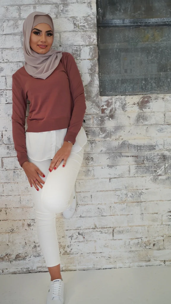 Knit Chiffon Shirt Jumper - Image 19