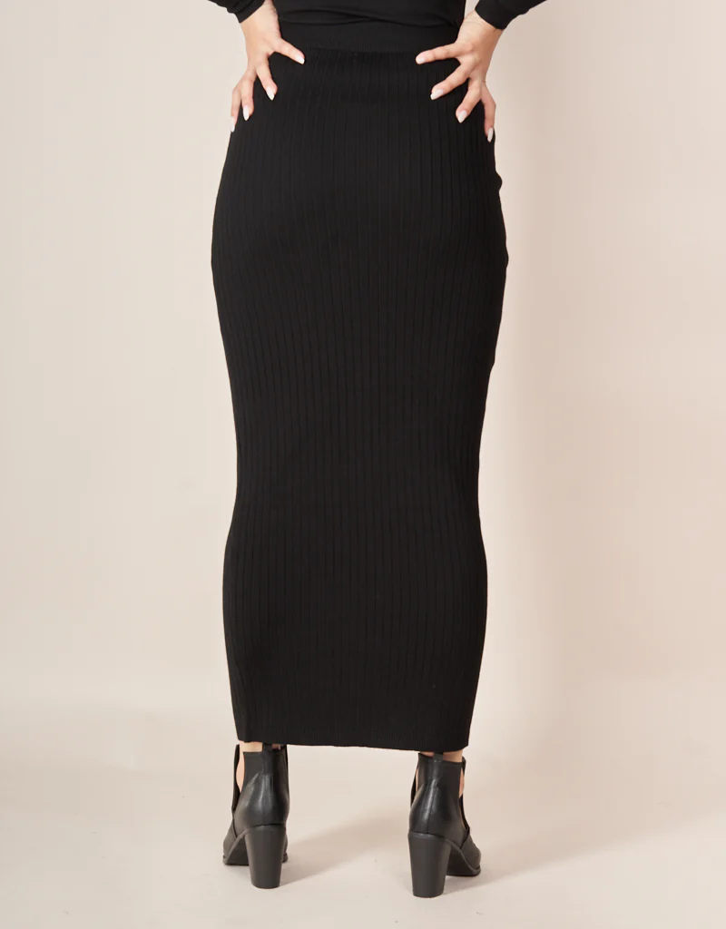 Knit Pencil Skirt Ribbed - Image 4