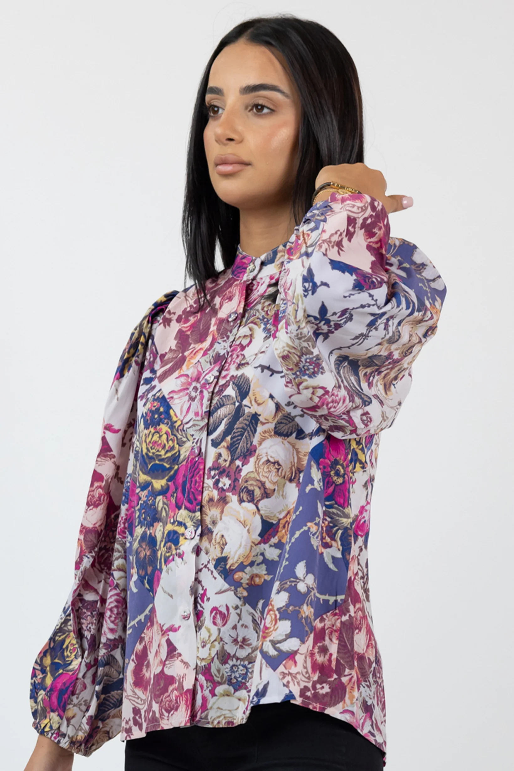 Lila Floral Shirt - Image 2