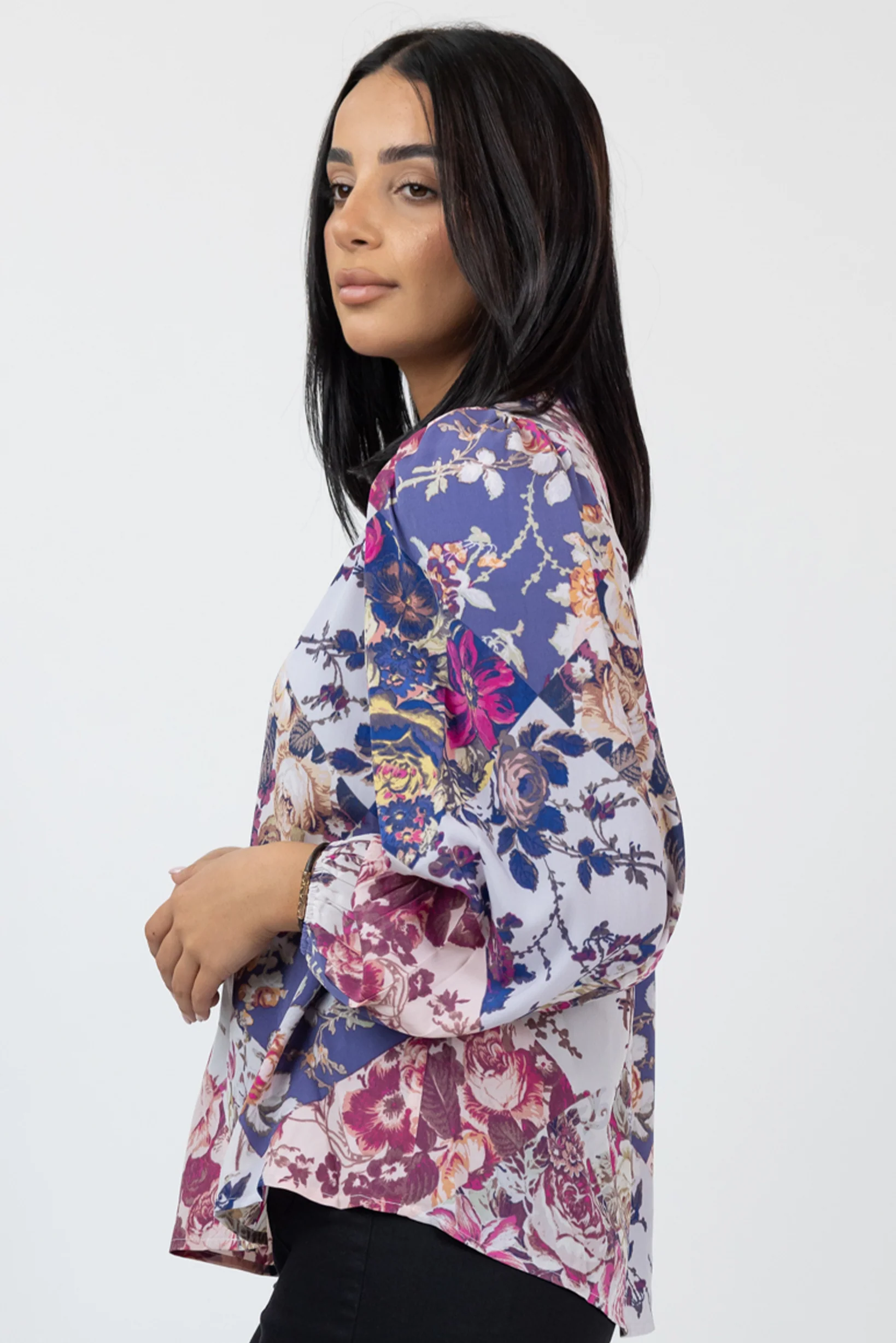 Lila Floral Shirt - Image 3