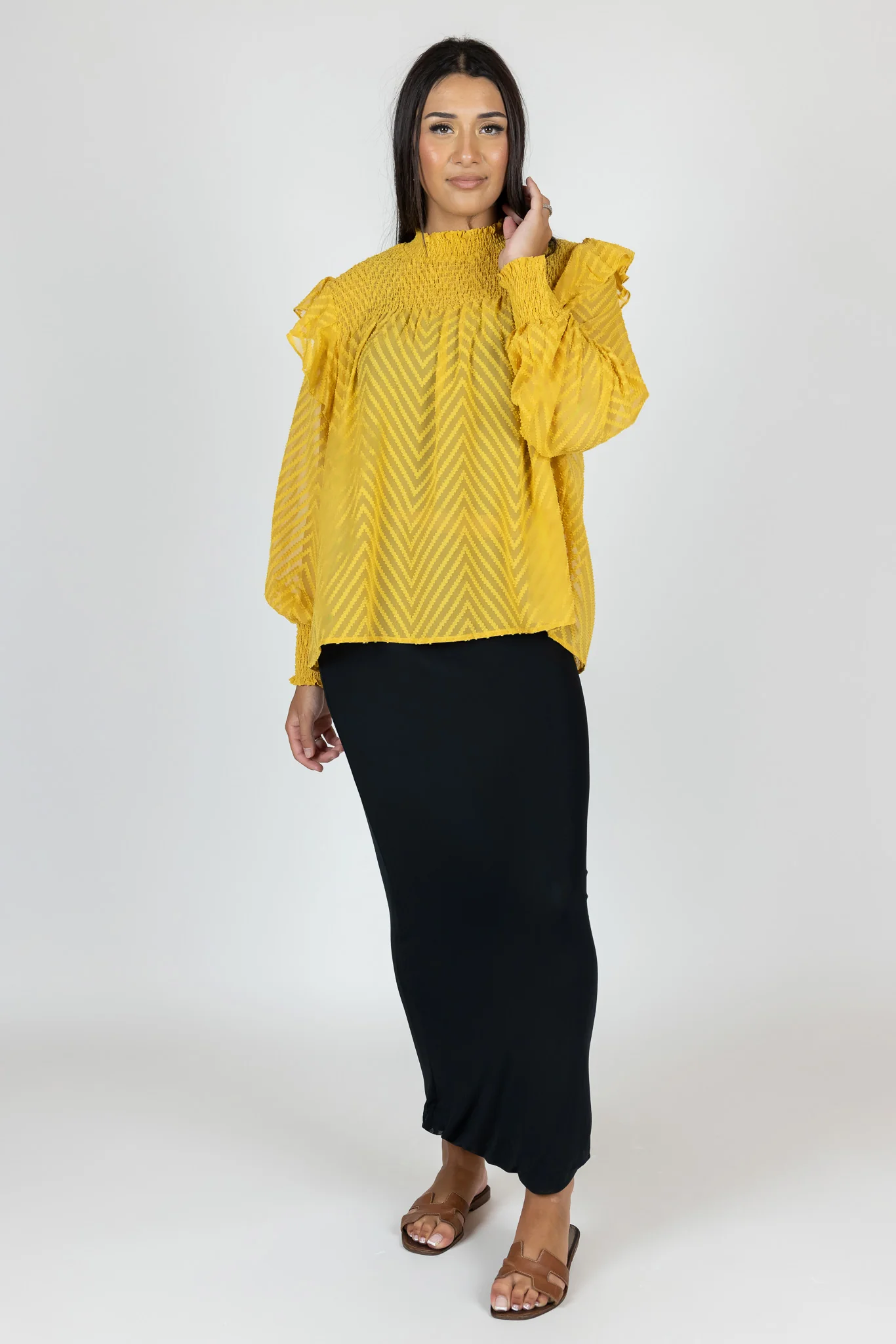Lined Mesh Pencil Skirt - Image 8