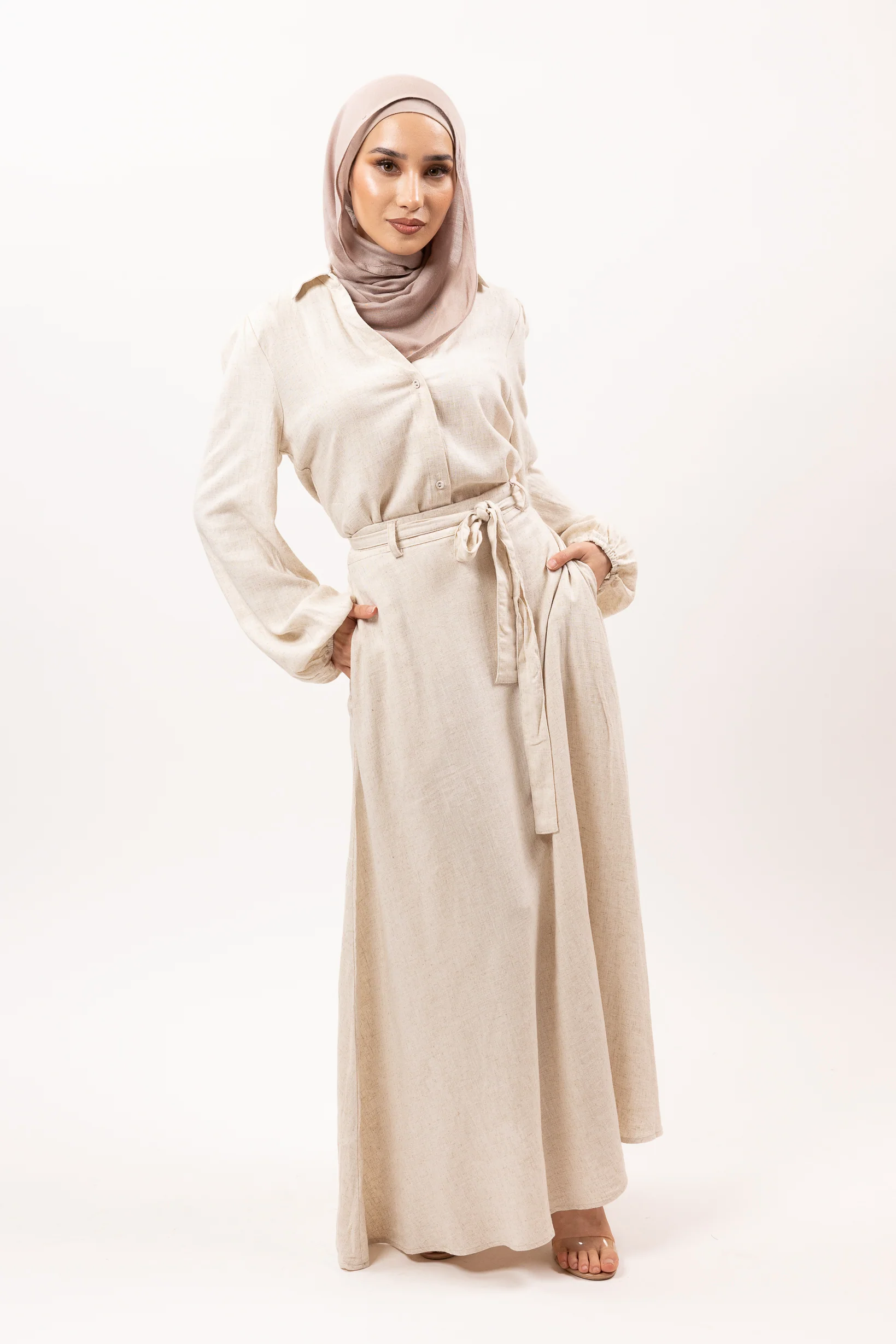 Linen A Line Skirt - Image 13