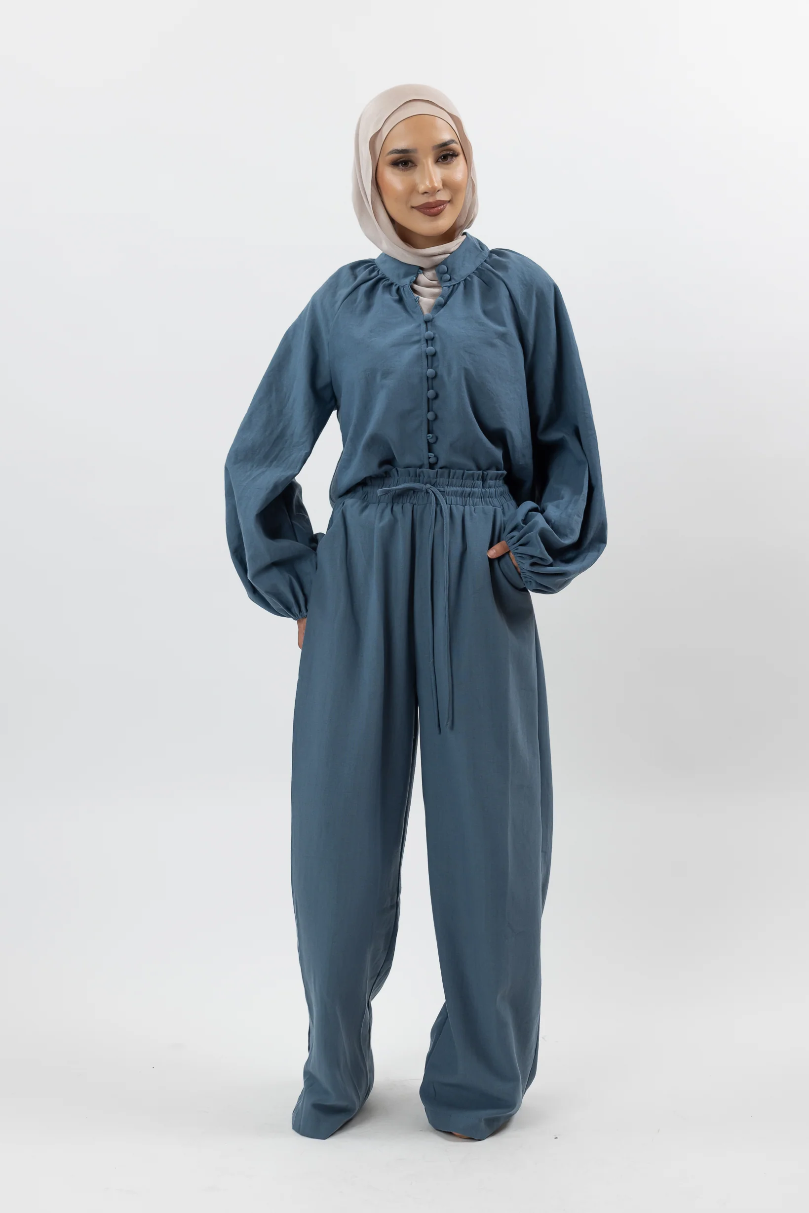Linen Drawstring Pants - Image 2