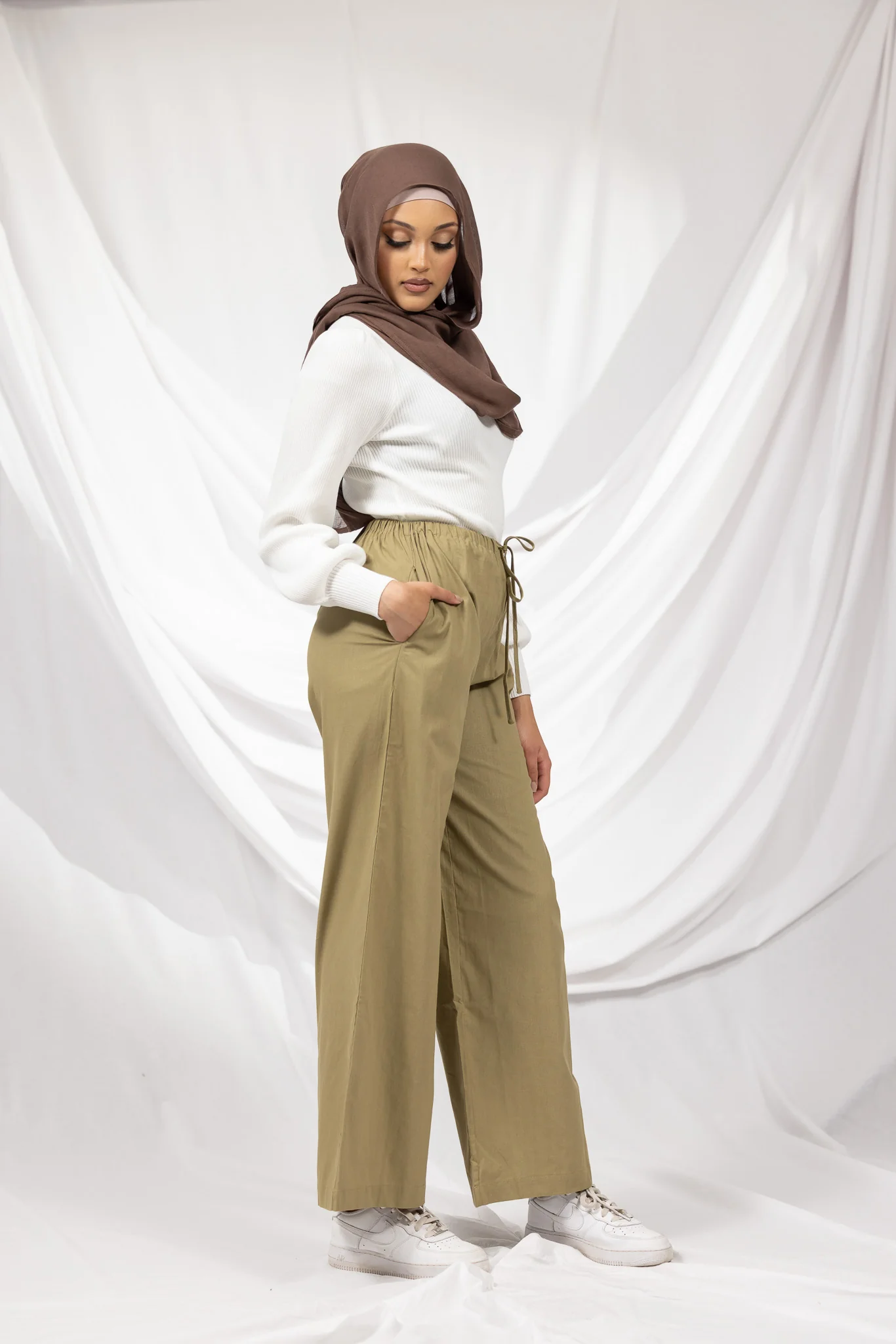 Linen Drawstring Pants - Image 2