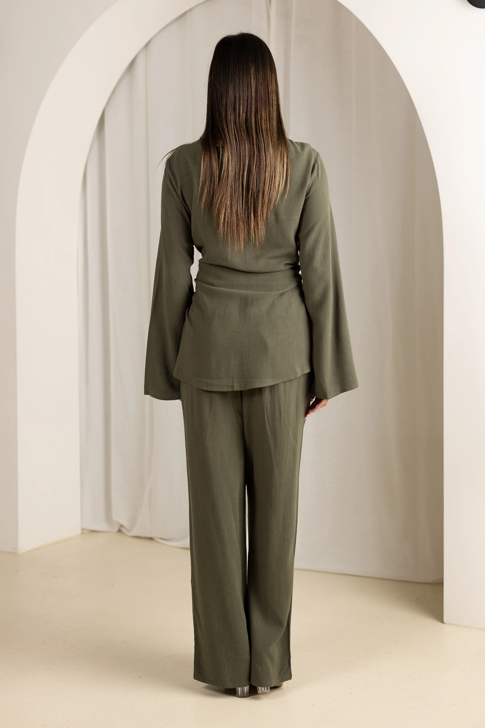 Linen Tie Waist 2pc Set - Image 7
