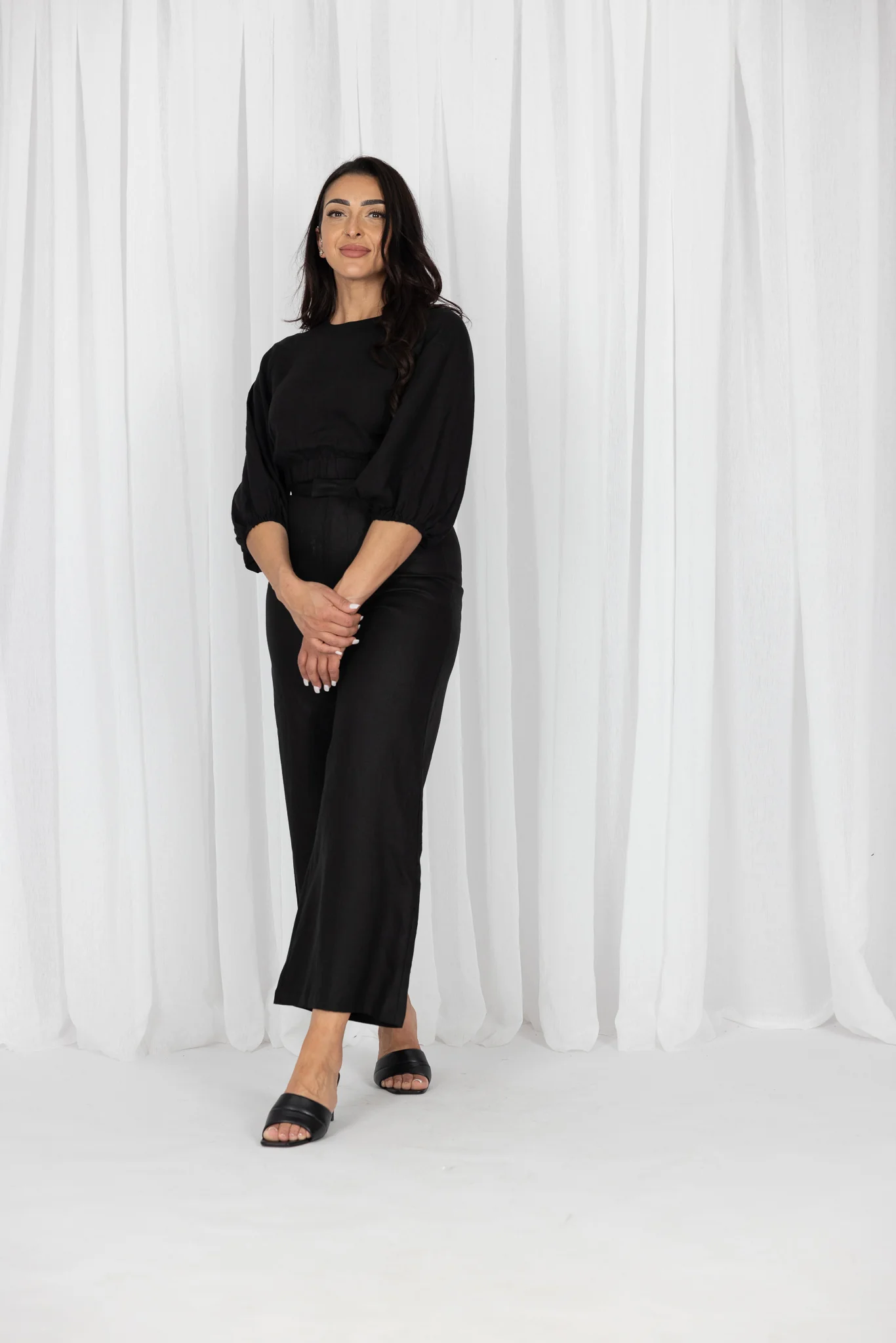 Linen Wide Leg Pants - Image 15