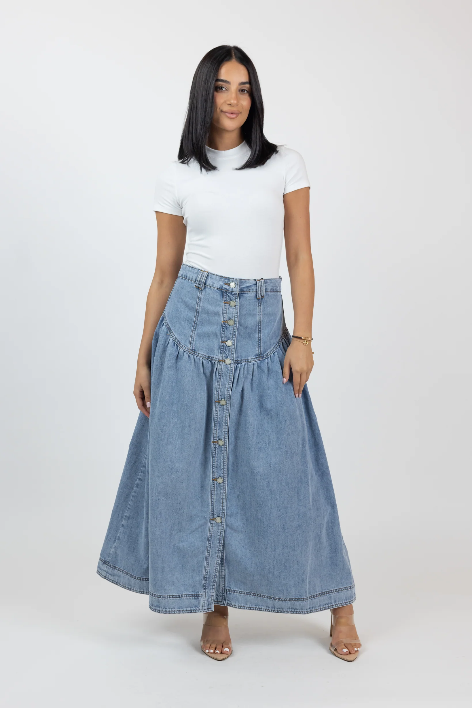 Liora Denim Maxi Skirt - Image 2