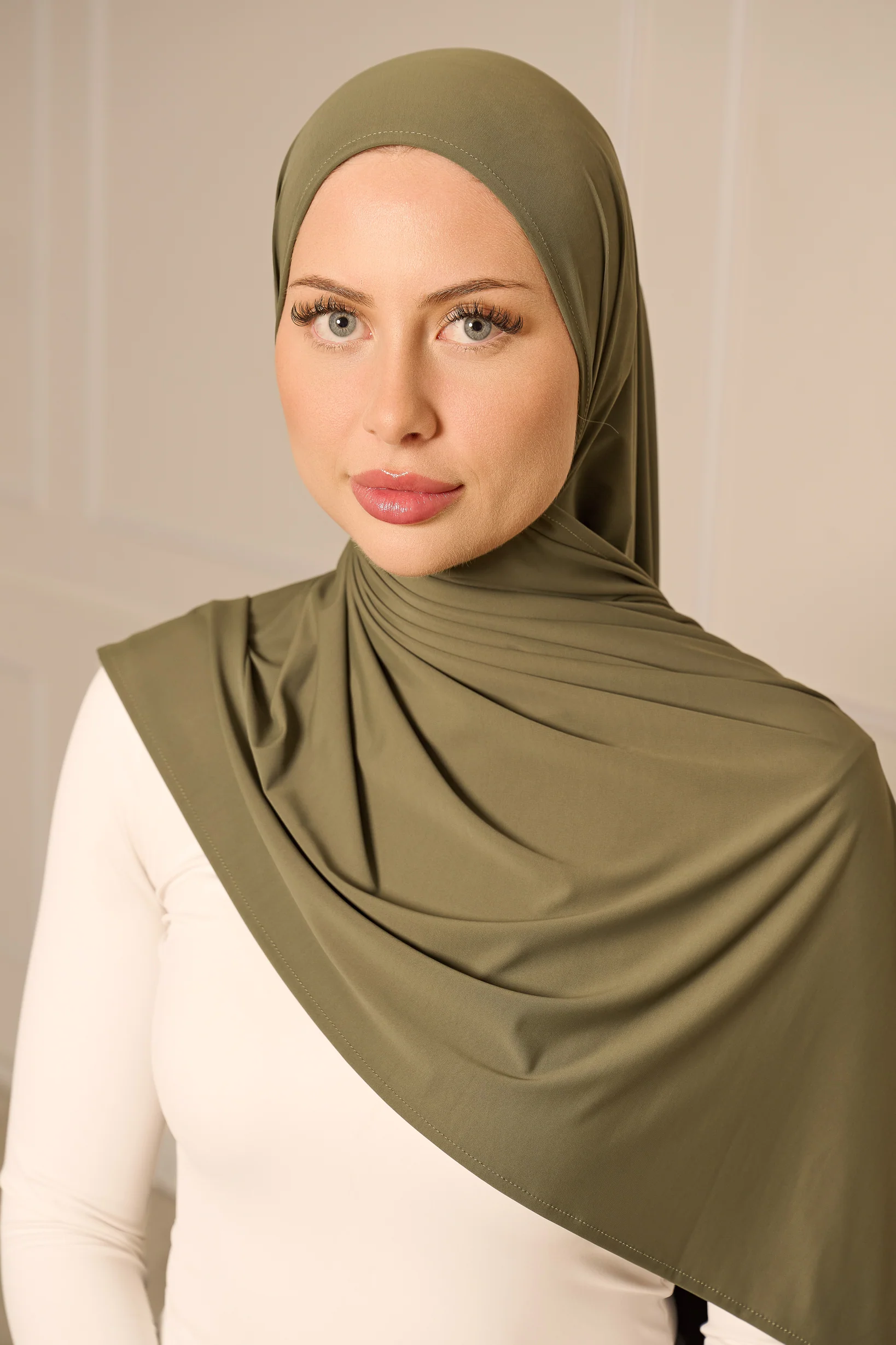 Liquid Jersey Shawl - Shades of Green - Image 2