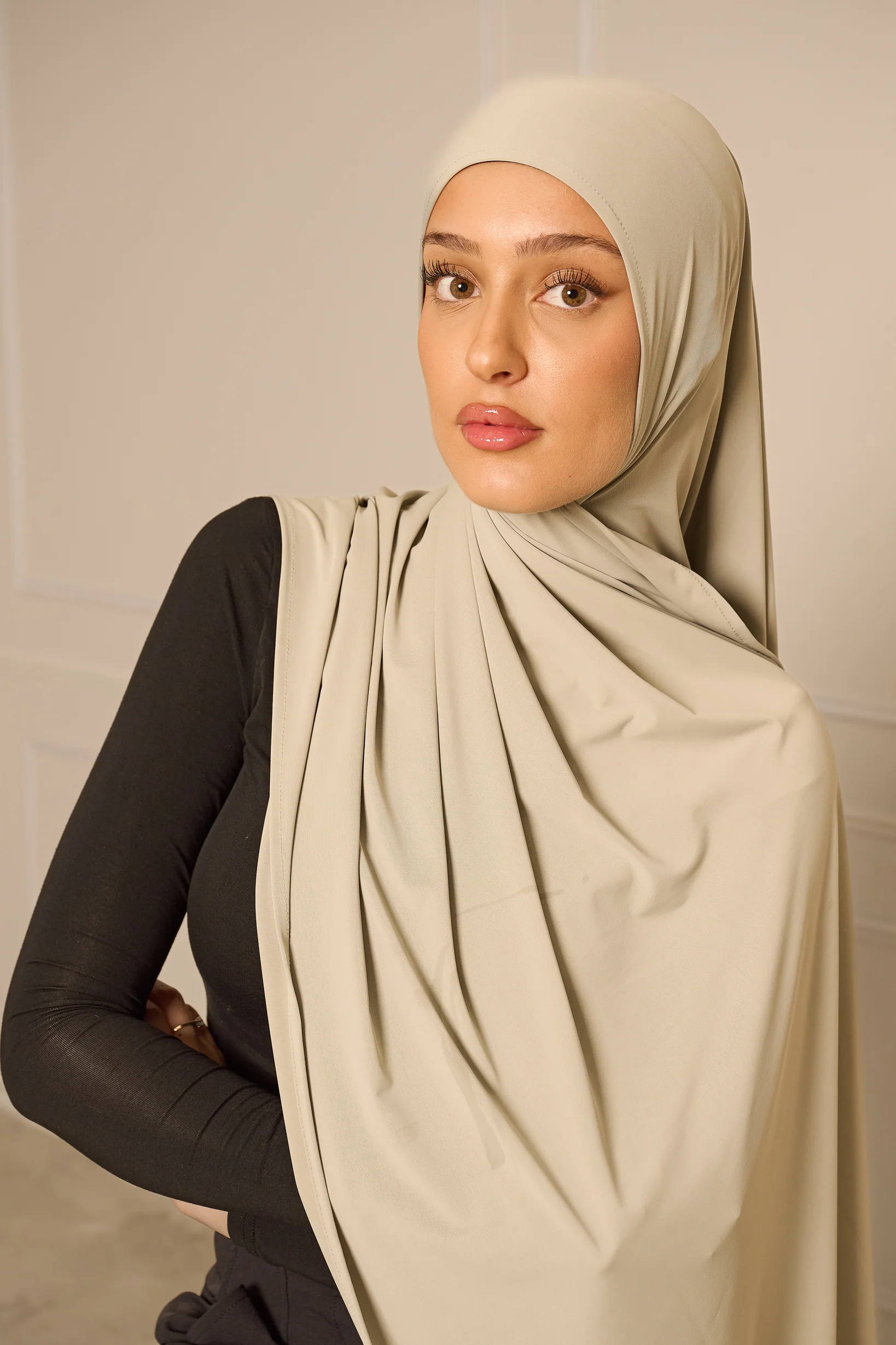 Liquid Jersey Shawl - Shades of Green - Image 4