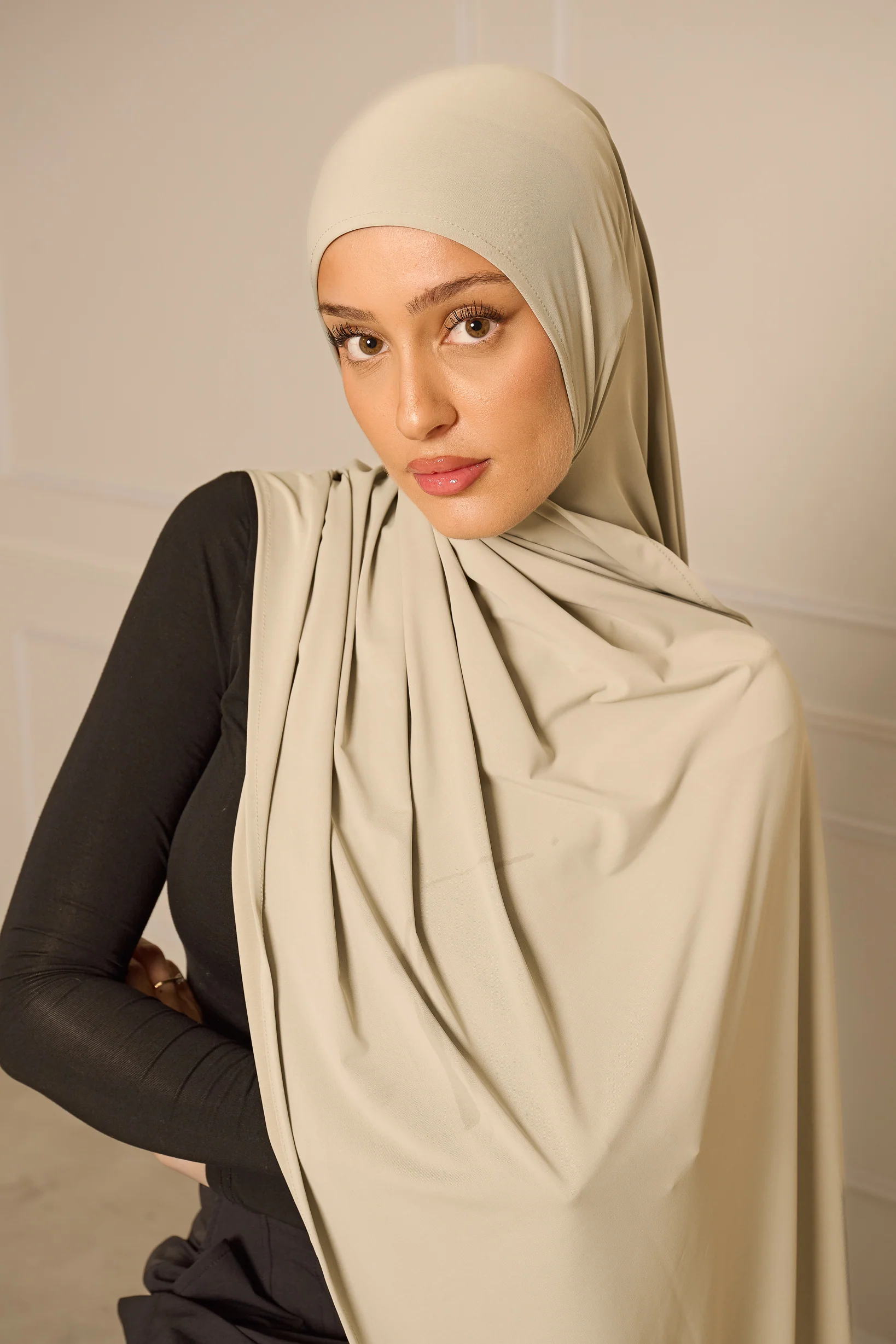 Liquid Jersey Shawl - Shades of Green - Image 6