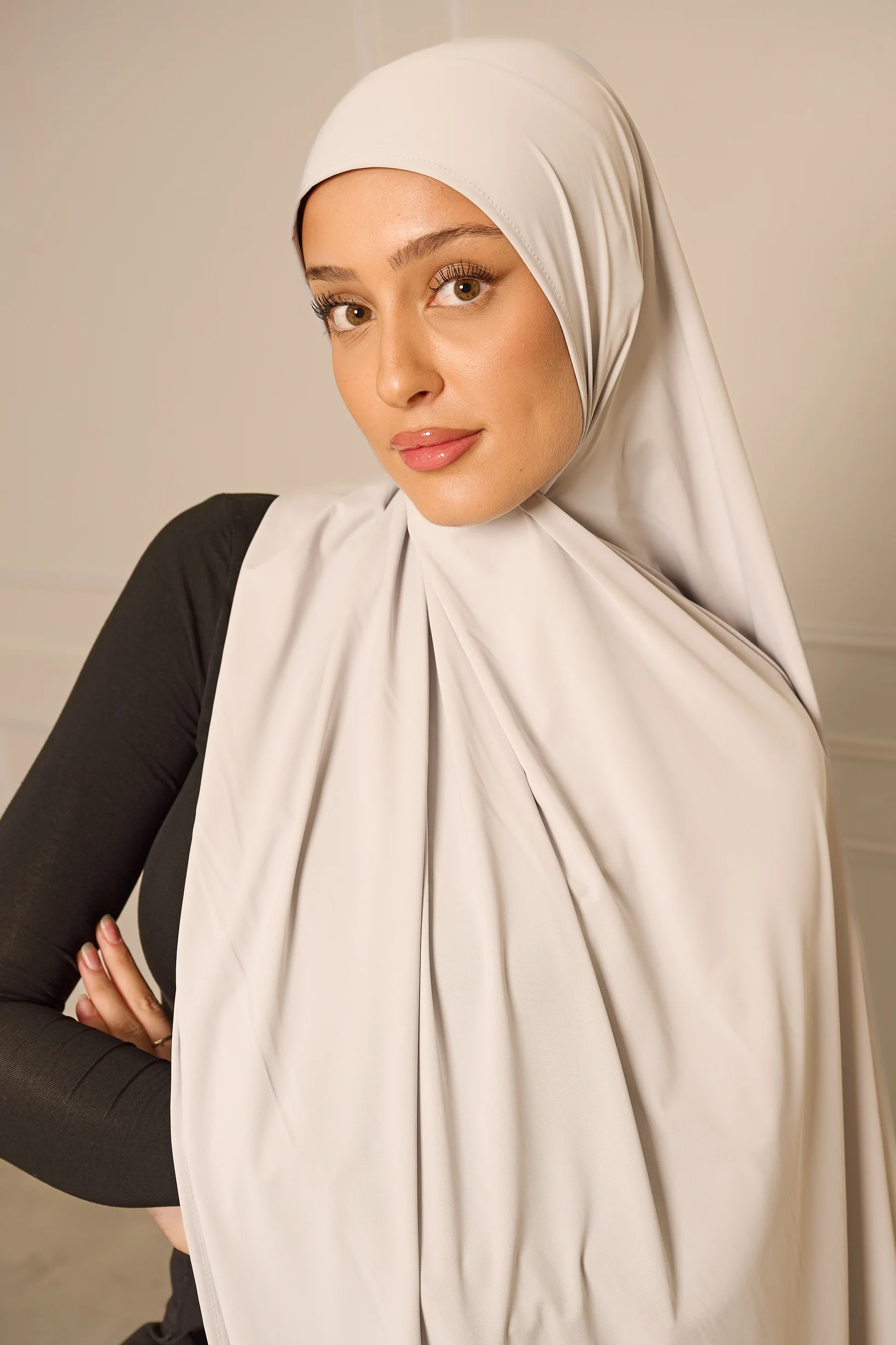 Liquid Jersey Shawl - Shades of Grey - Image 2