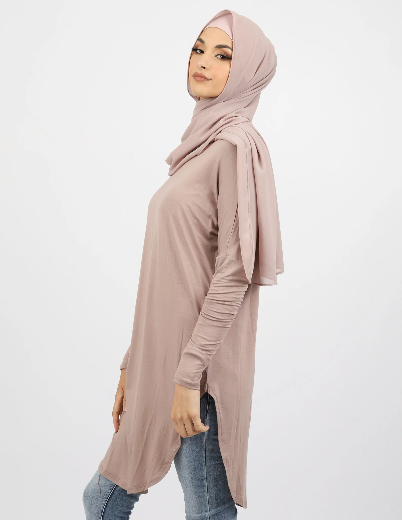 Long Jersey Loop Top - Light Shades - Image 16