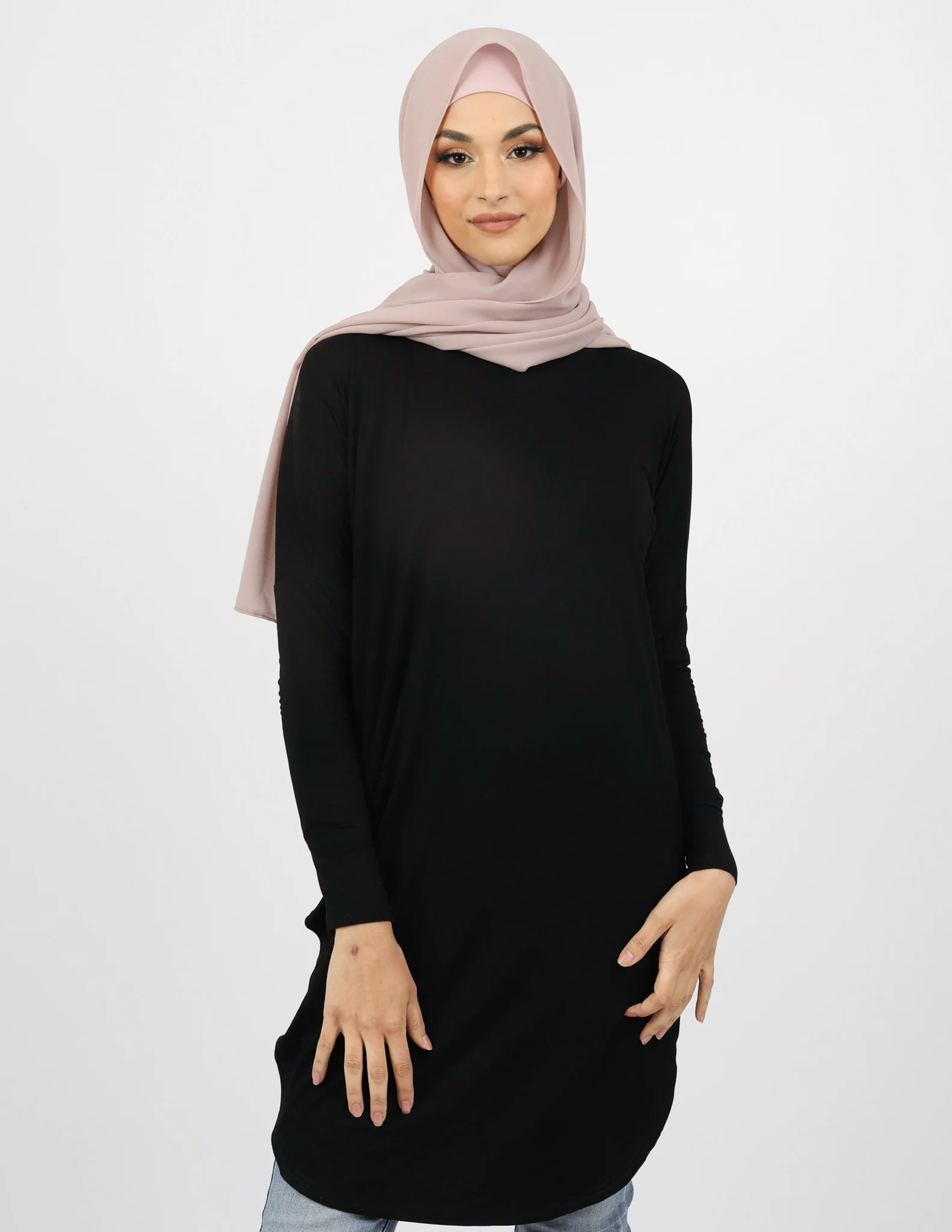 Long Jersey Loop Top - Dark Shades