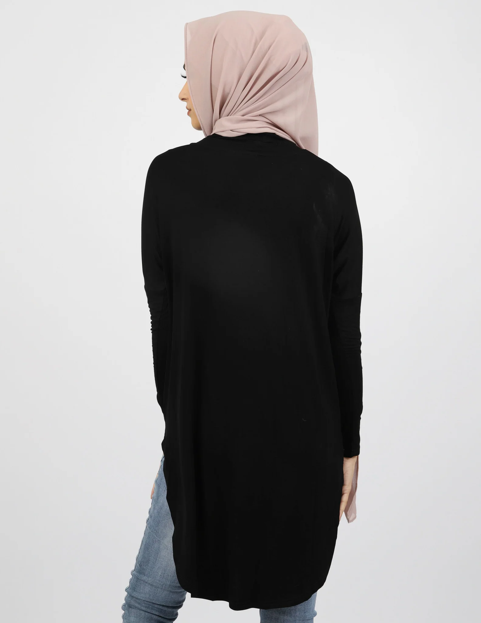 Long Jersey Loop Top - Dark Shades - Image 4
