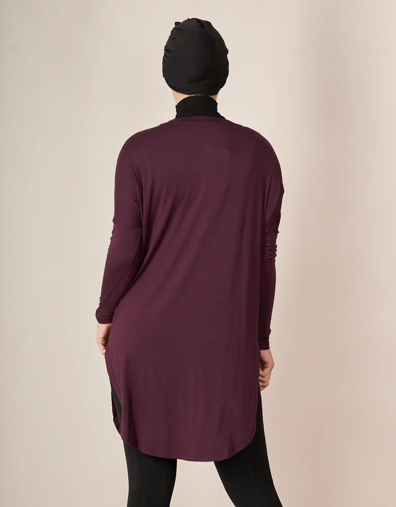 Long Jersey Loop Top - Dark Shades - Image 8