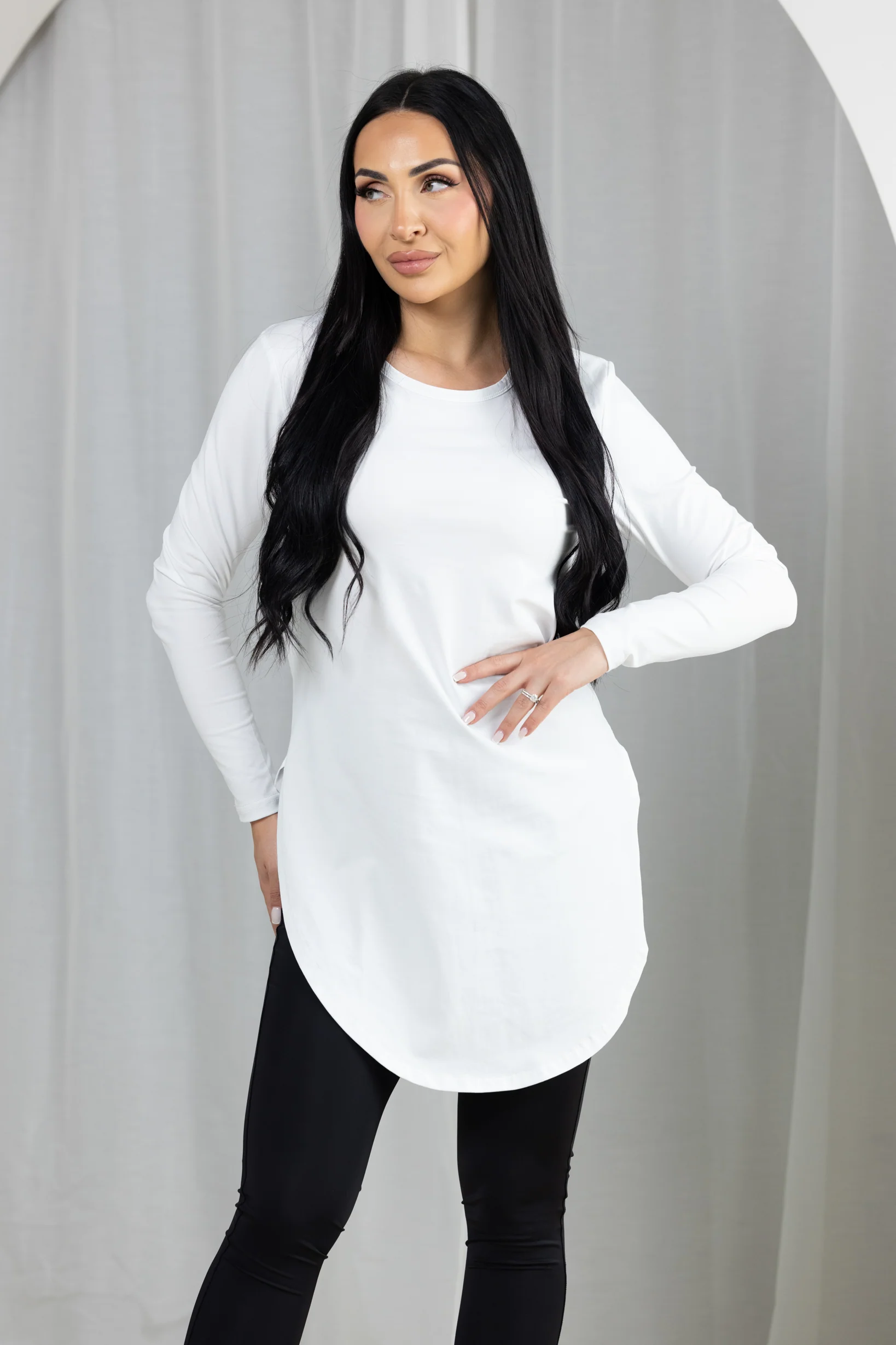 Loop Pocket Long Sleeve Top - Light Shades - Image 3
