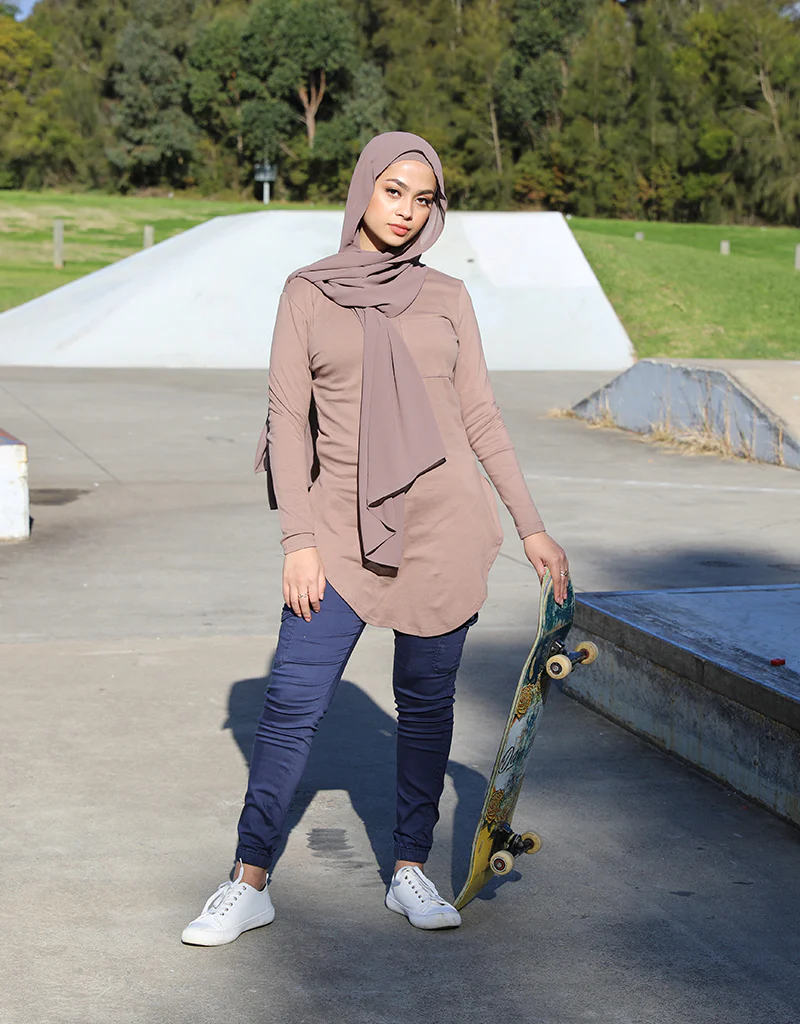 Loop Pocket Long Sleeve Top - Dark Shades - Image 5