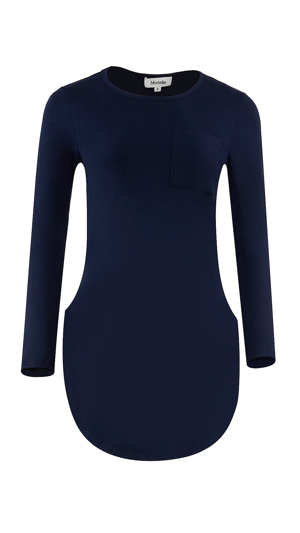 Loop Pocket Long Sleeve Top - Dark Shades - Image 9