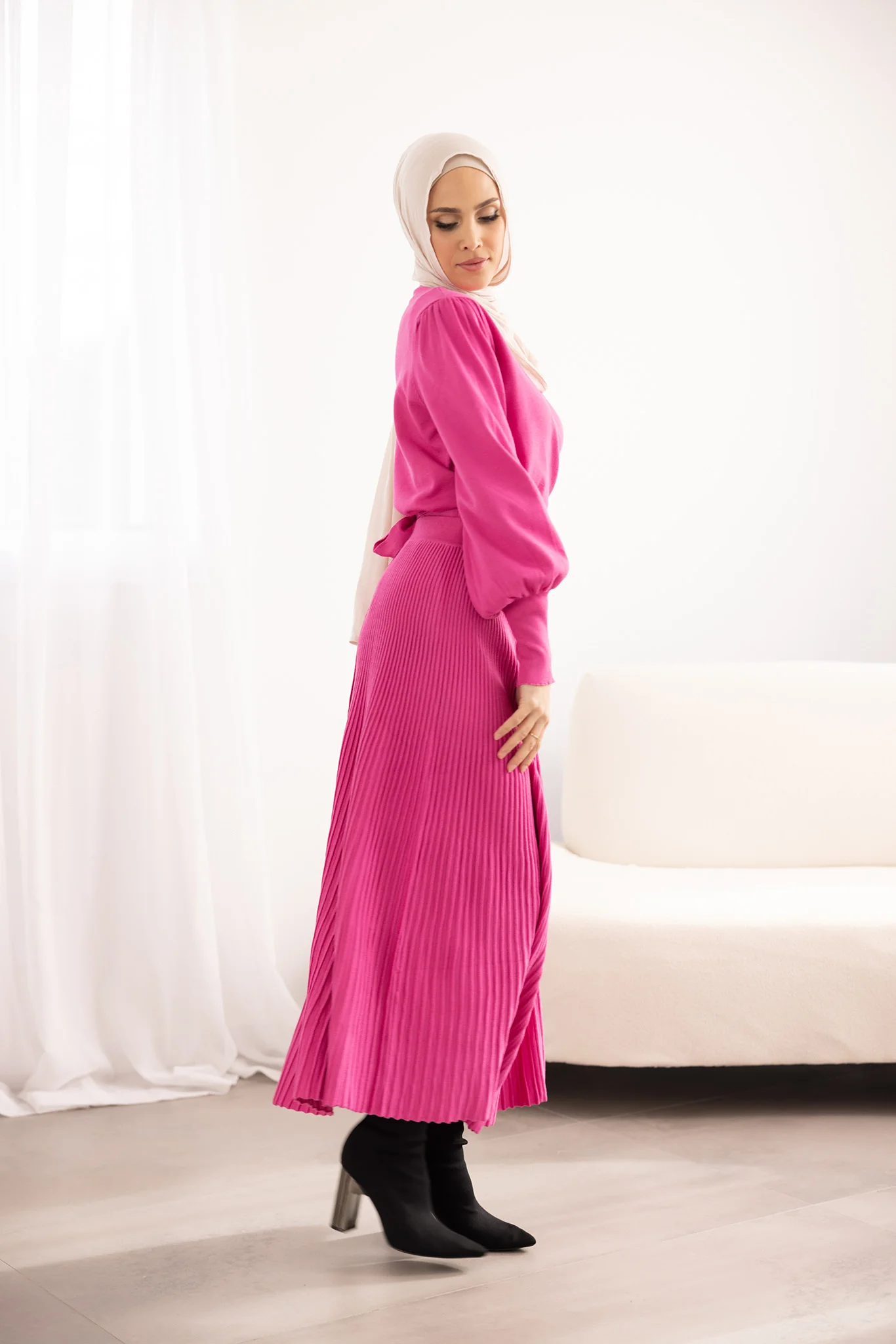 Lora Wrap Knit Top - Image 3
