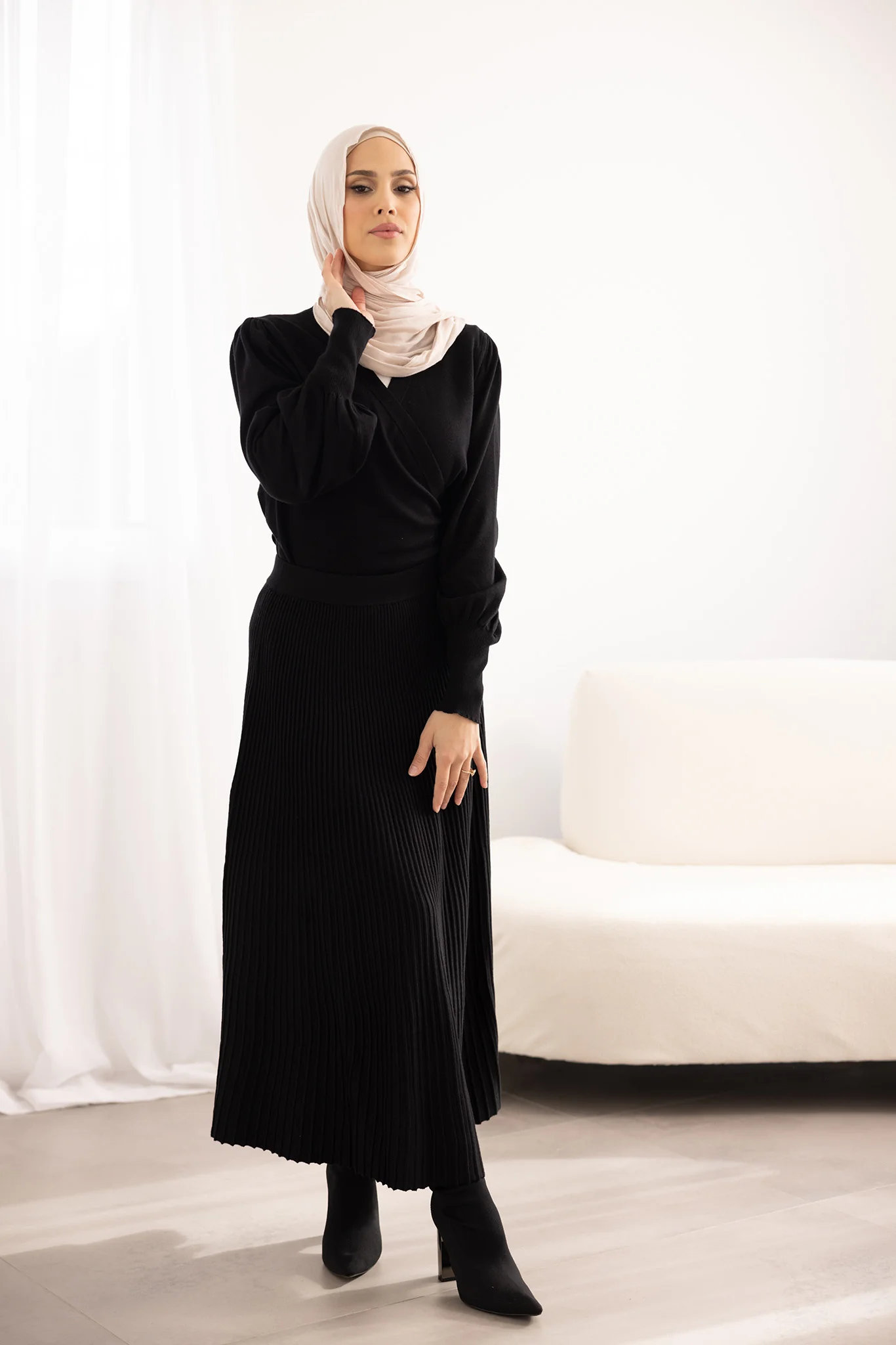 Lora Wrap Knit Top - Image 5