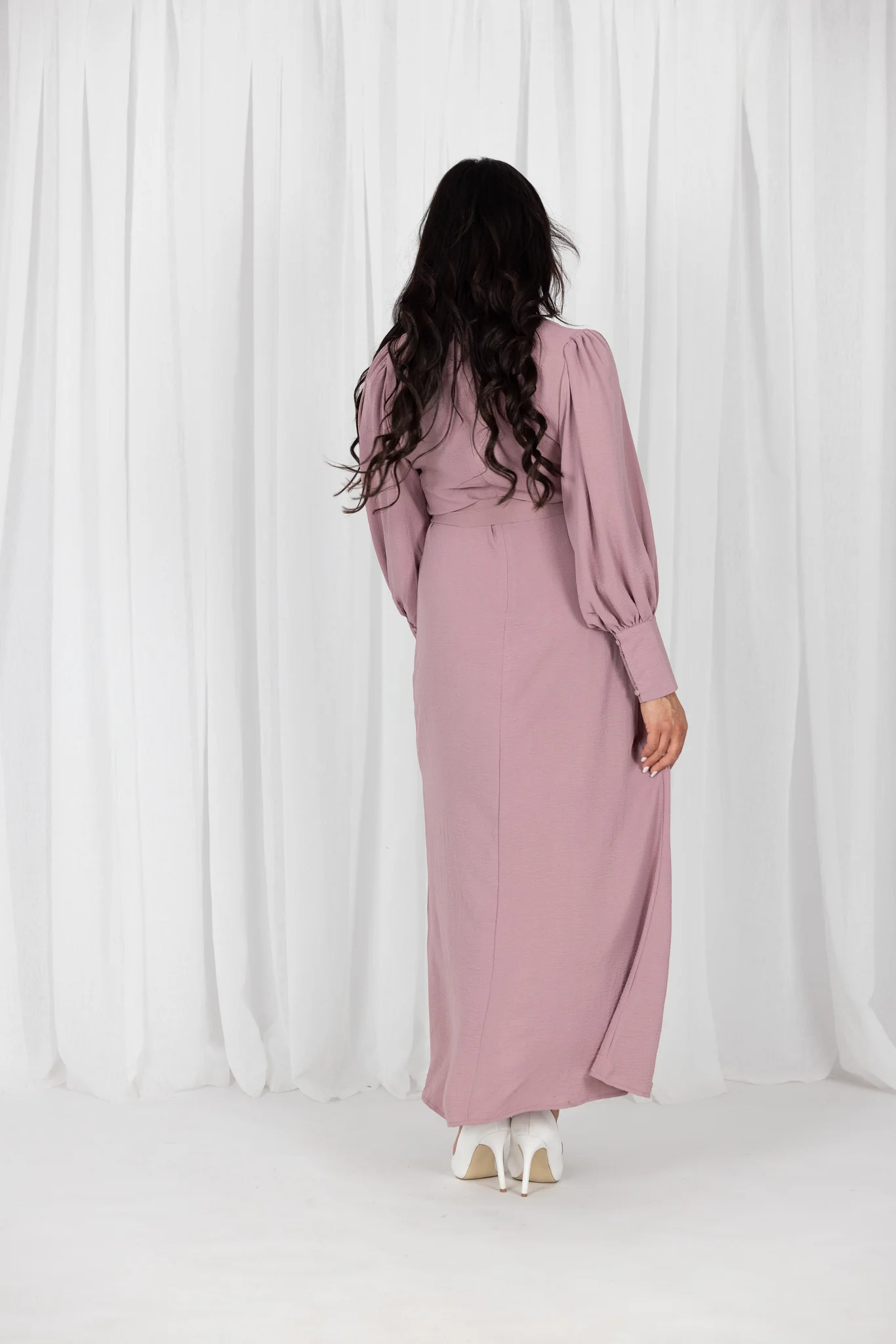 Lucine Tie Neck Maxi Dress - Image 8