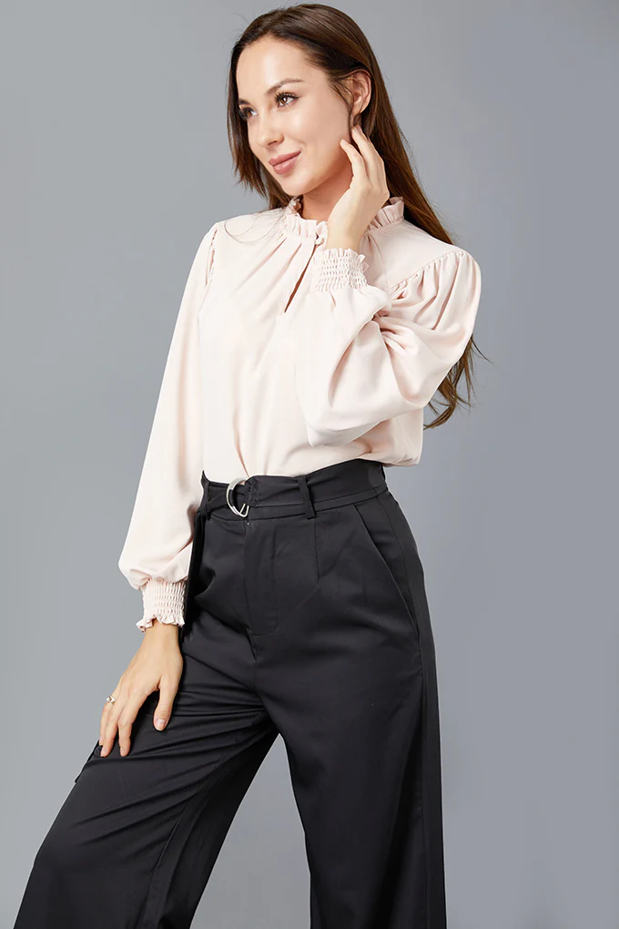 Lustrous High Neck Blouse