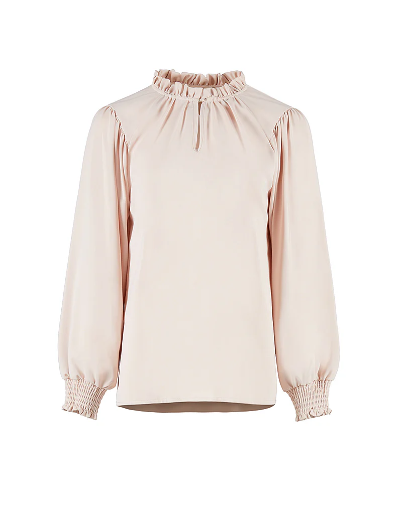 Lustrous High Neck Blouse - Image 8