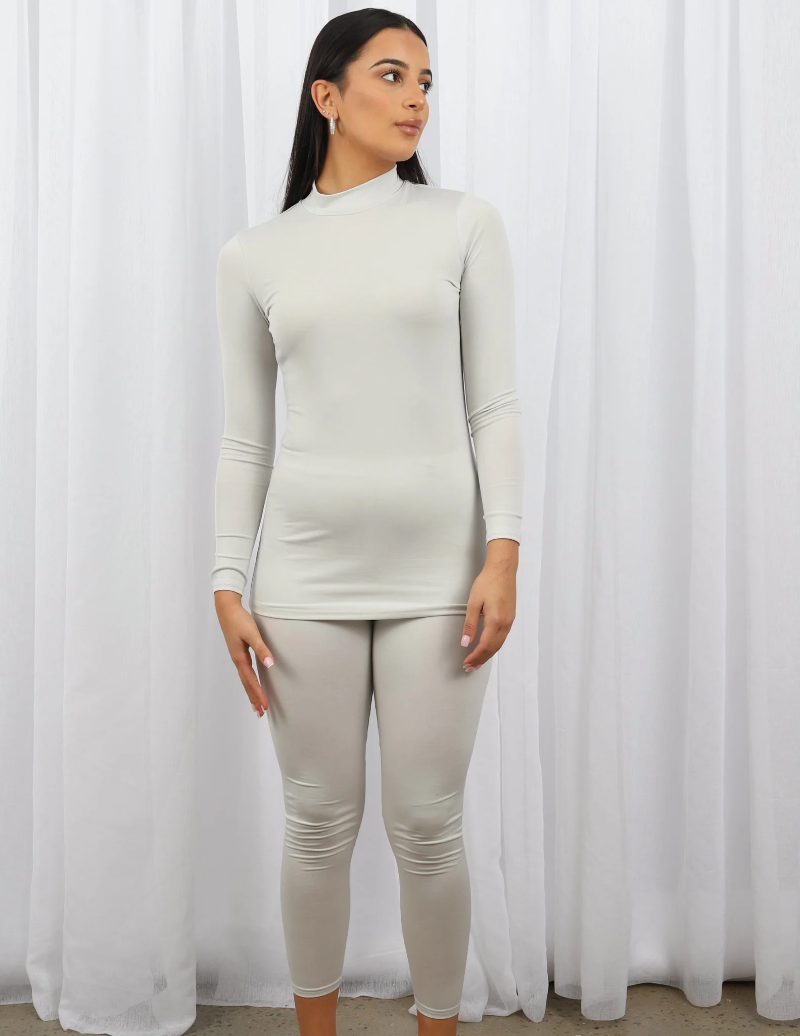 Luxe Lycra High Neck Body Top - Image 20
