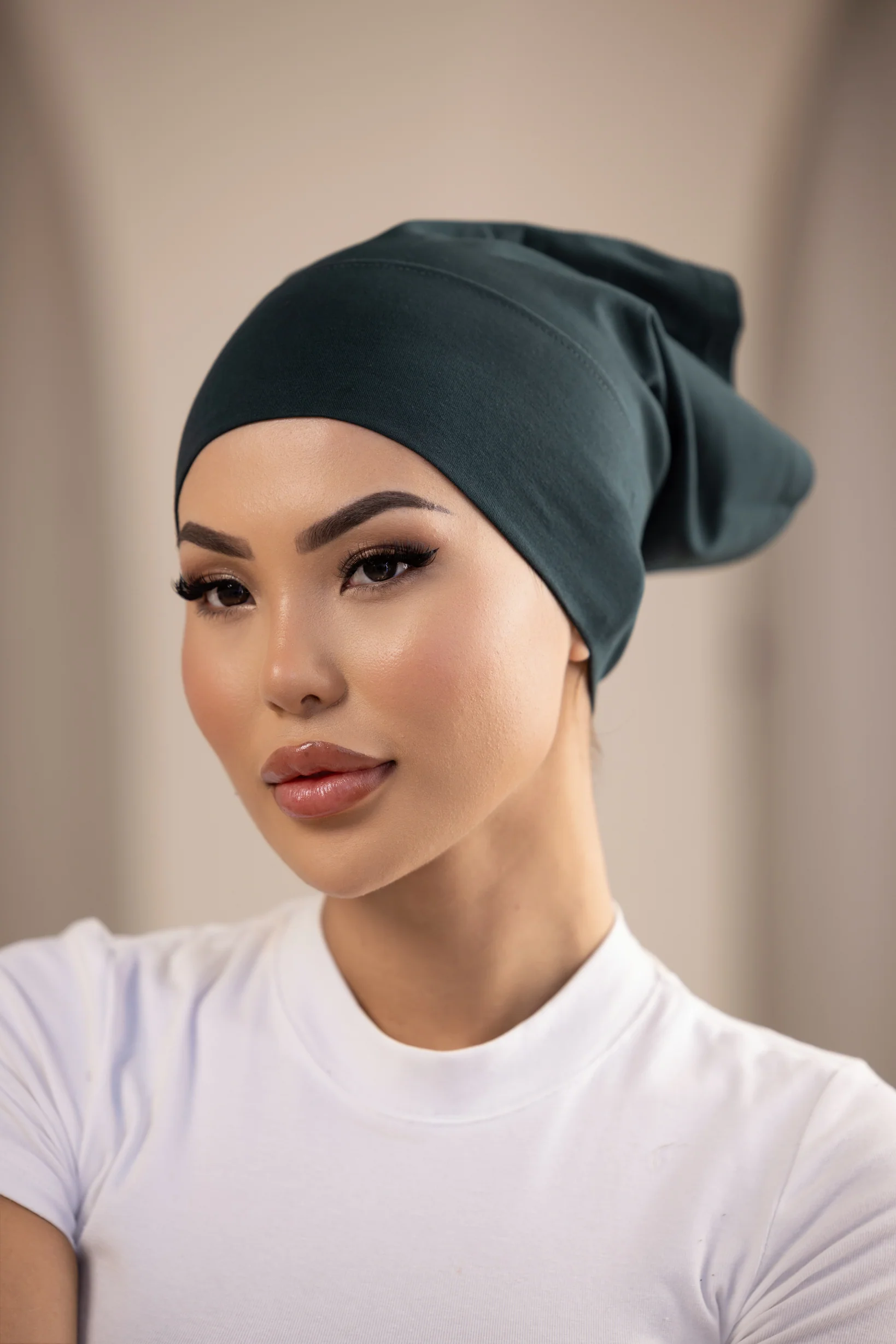Luxe Modal Cotton Cap- Shades of Green