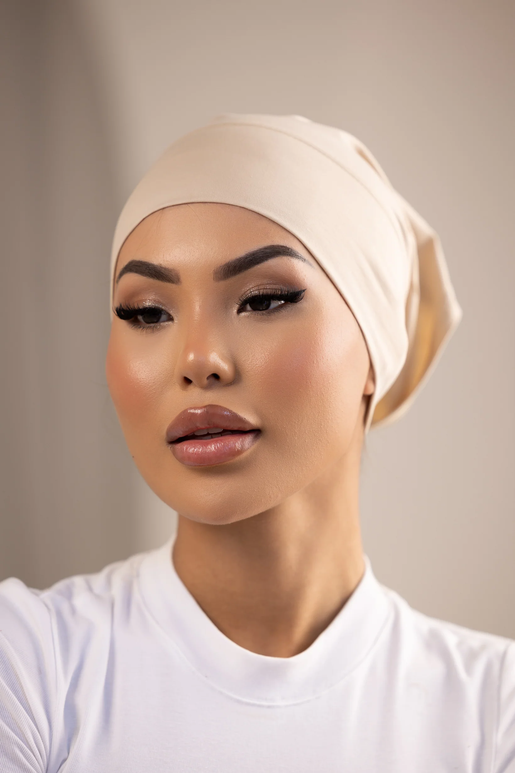 Luxe Modal Cotton Cap - Shades of Nude - Image 2