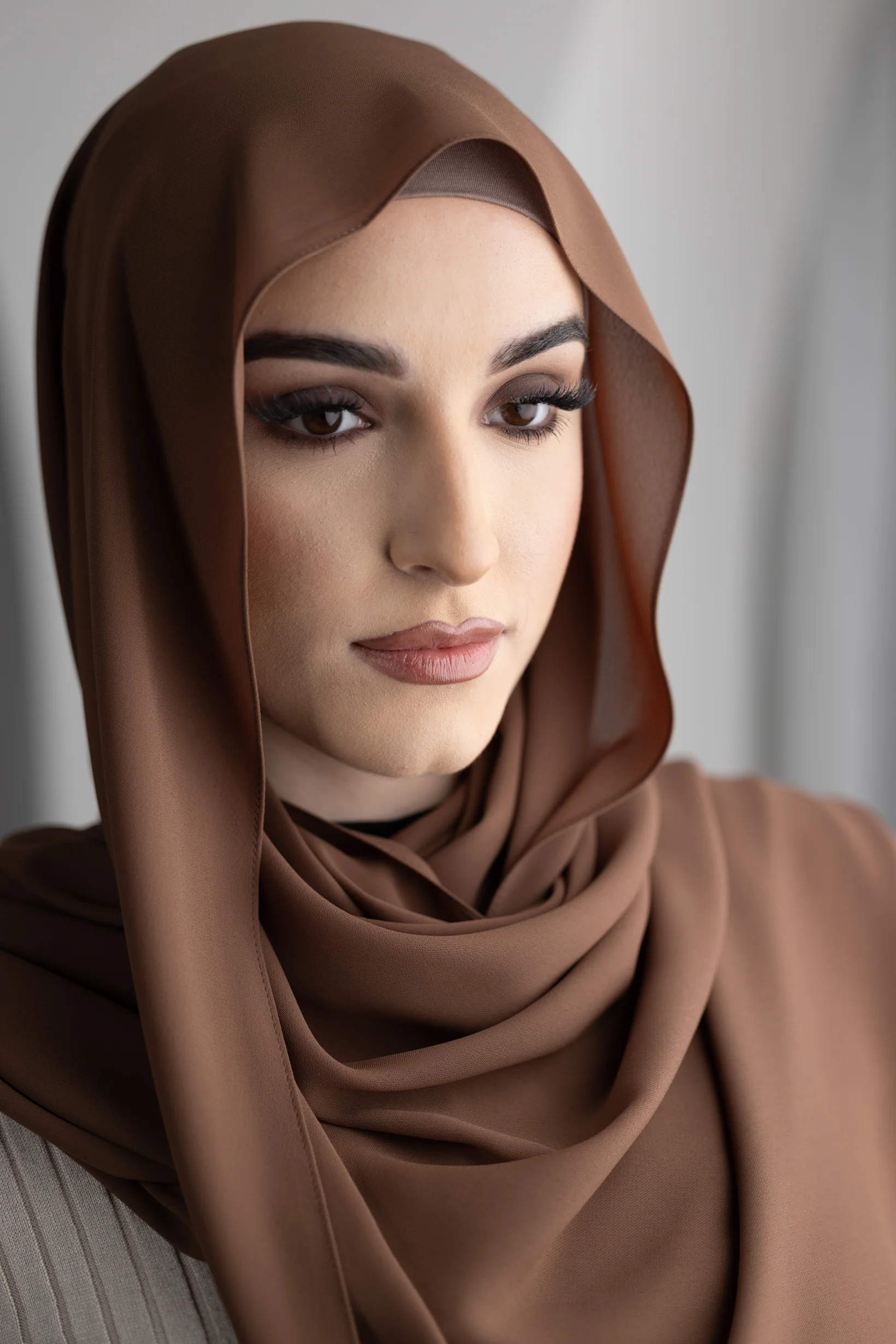 Luxury Chiffon Shawl - Dark Shades - Image 6