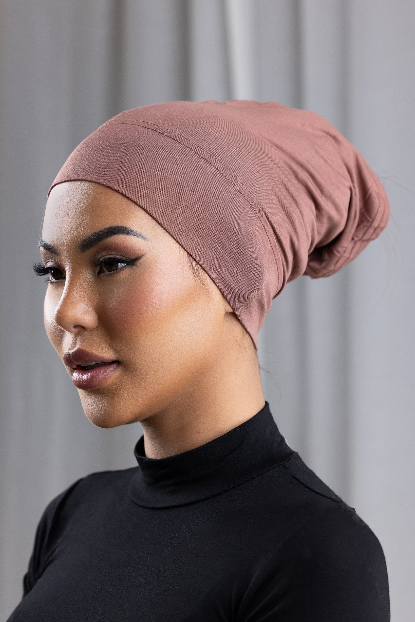 Luxury Jersey Open Cap - Shades of Dark Brown - Image 4