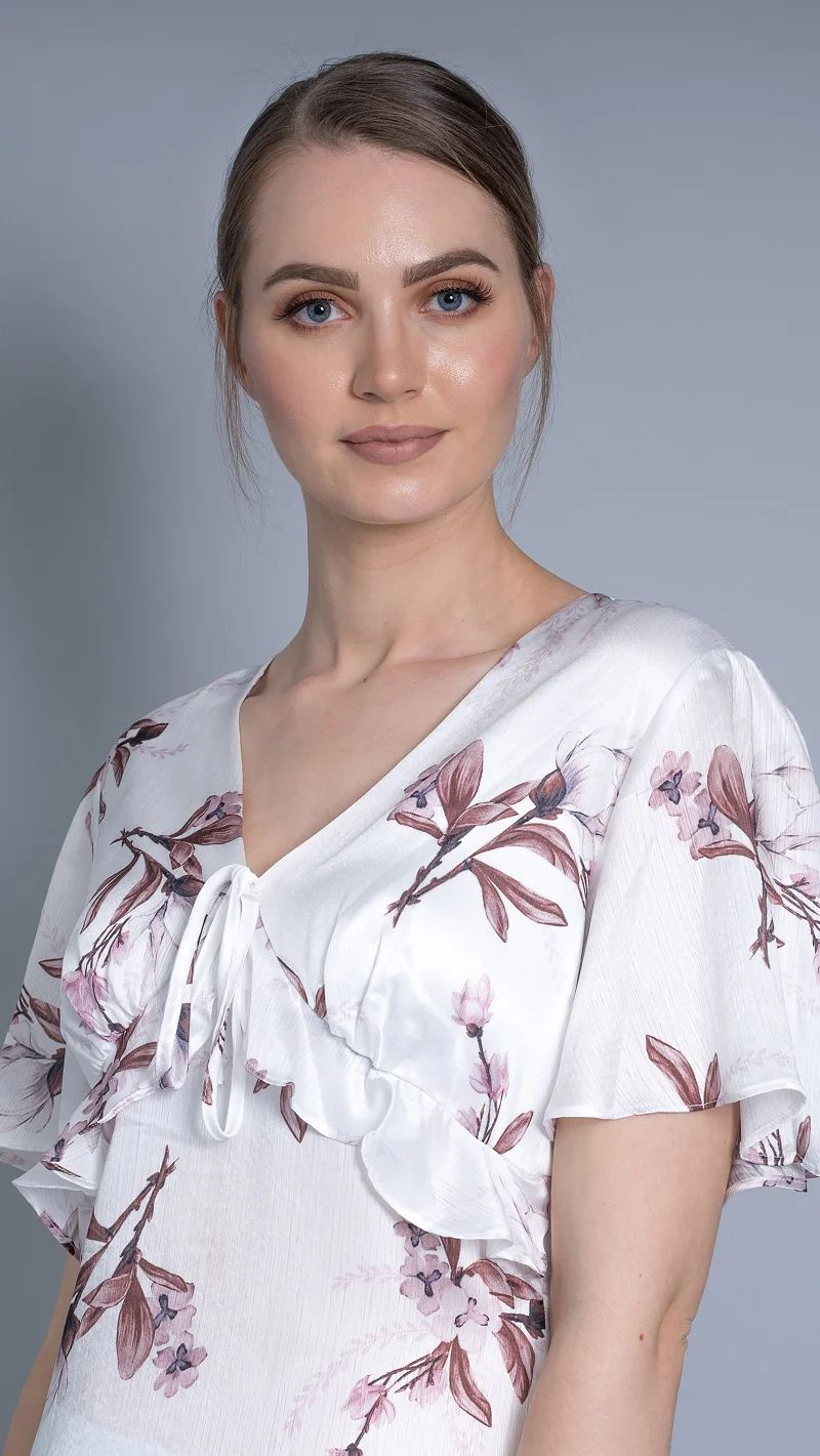 Mid Summer Short Sleeve Floral Dress - Image 6