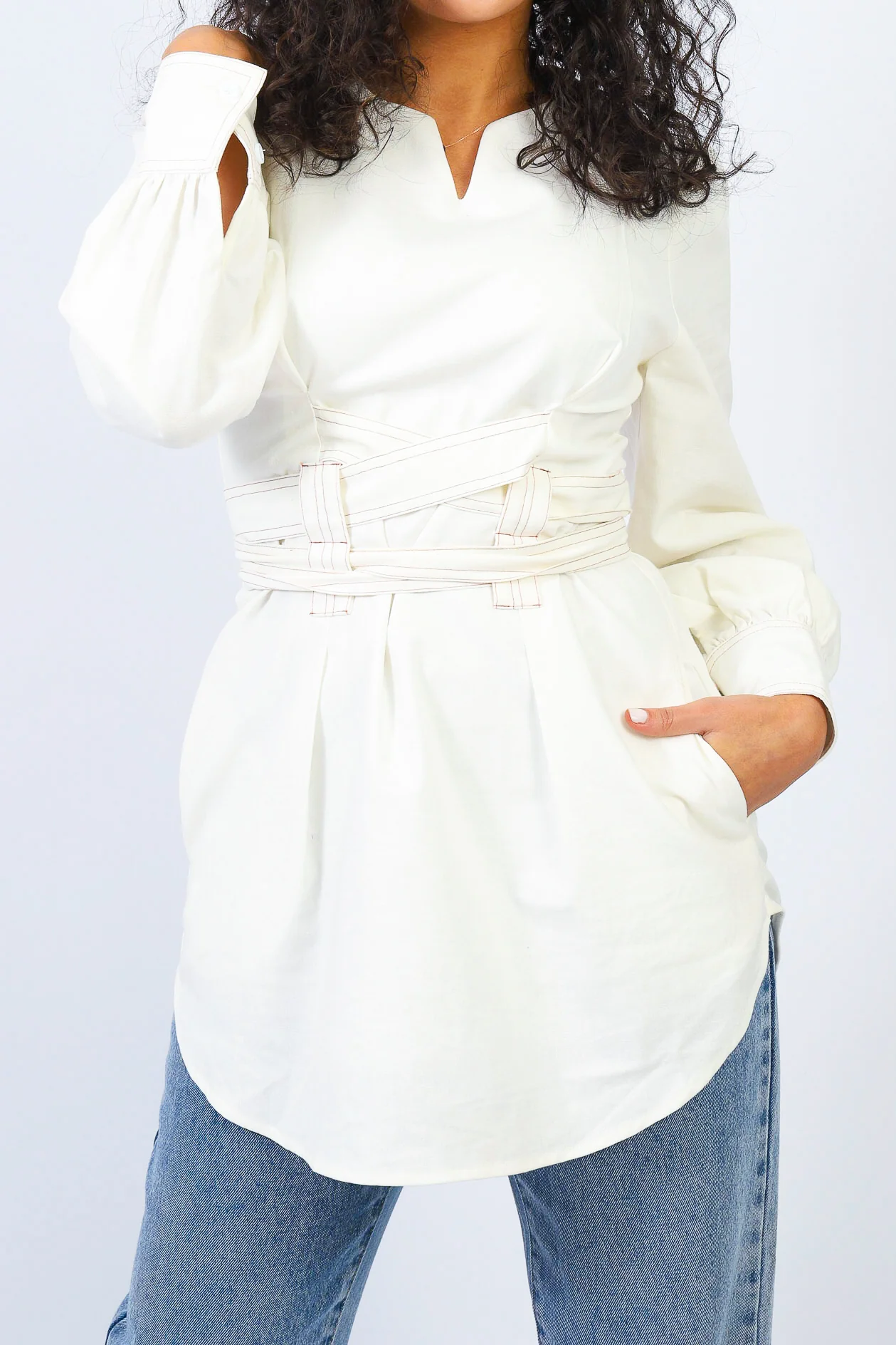 Mirai Tie Blouse - Image 11